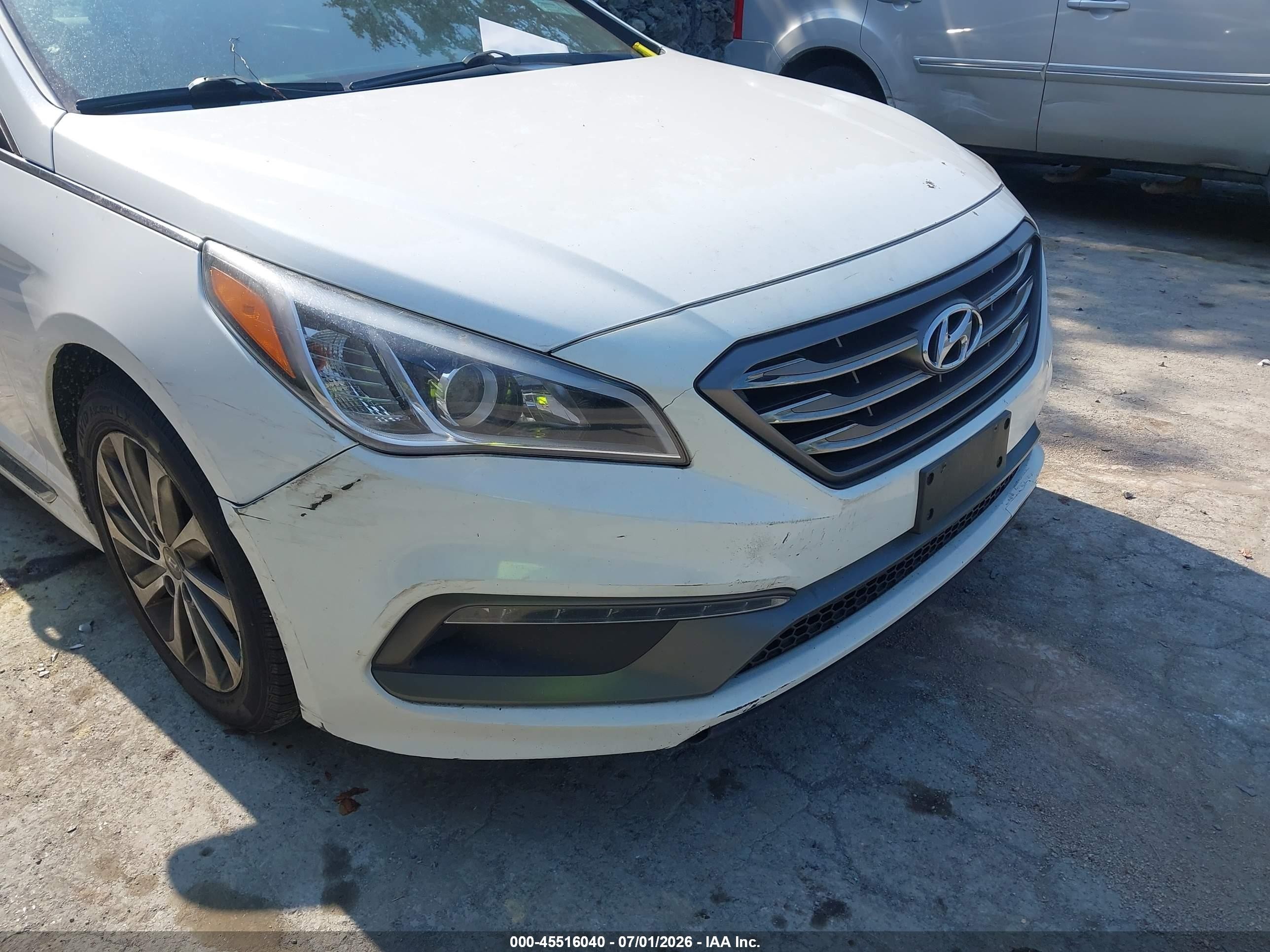 2015 Hyundai Sonata Sport White vin: 5NPE34AF1FH146443