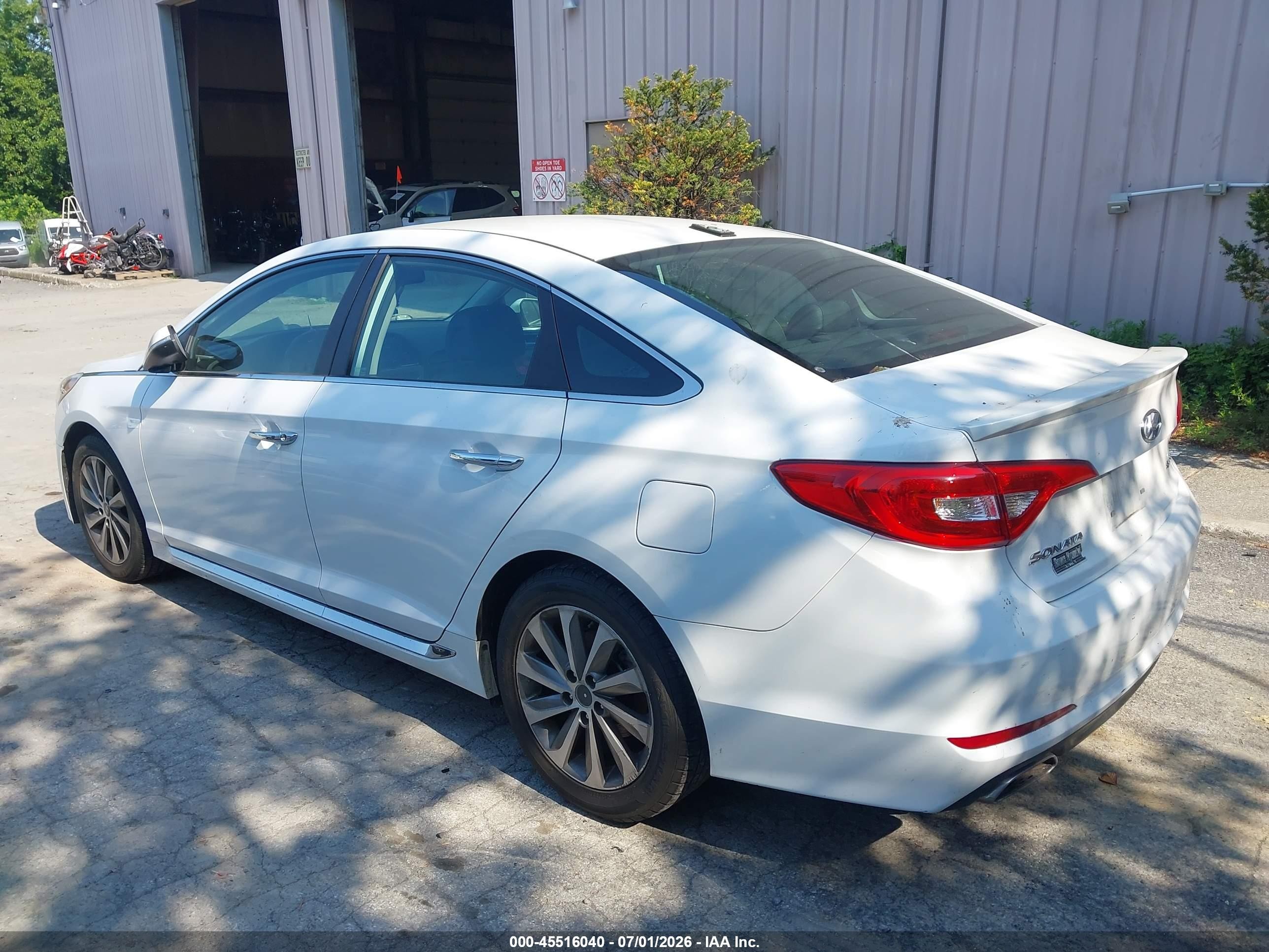 2015 Hyundai Sonata Sport White vin: 5NPE34AF1FH146443