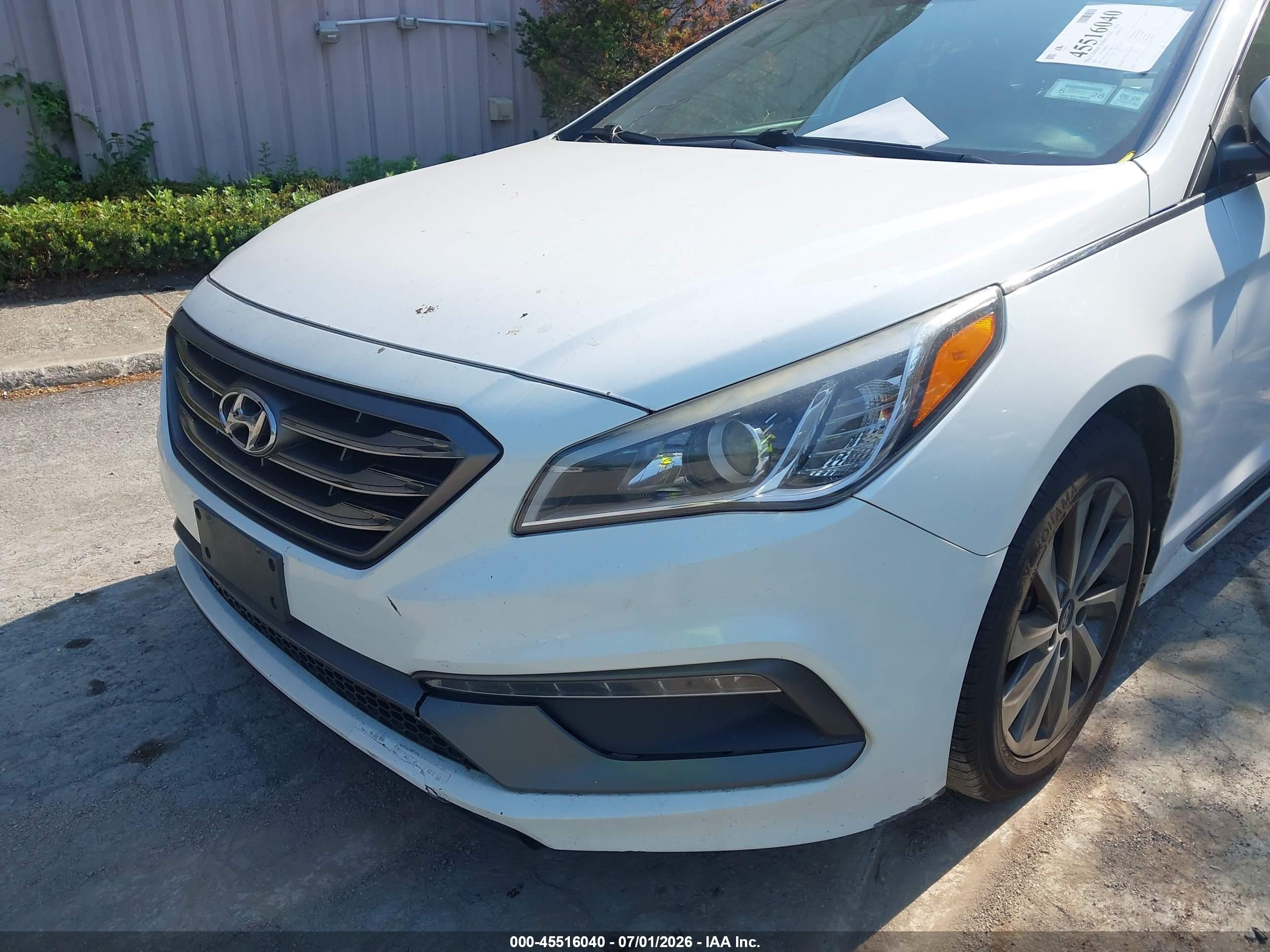 2015 Hyundai Sonata Sport White vin: 5NPE34AF1FH146443