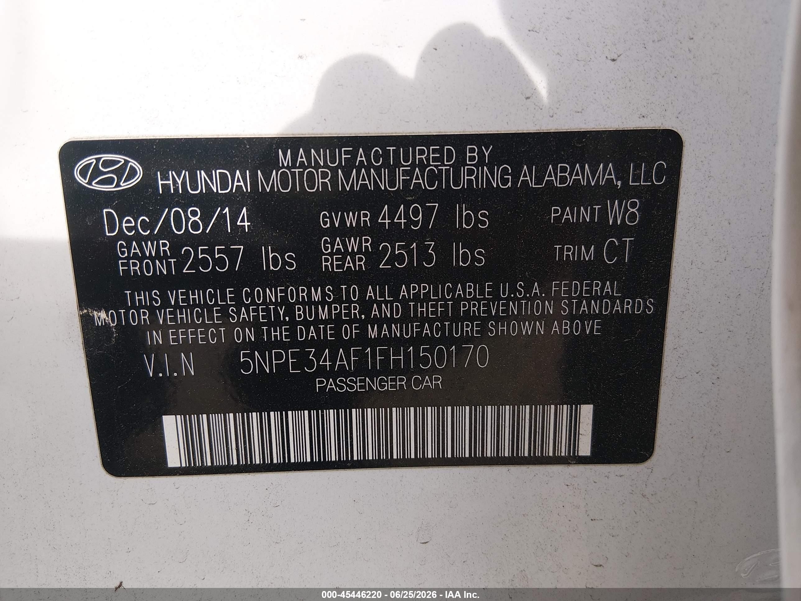 2015 Hyundai Sonata Limited White vin: 5NPE34AF1FH150170
