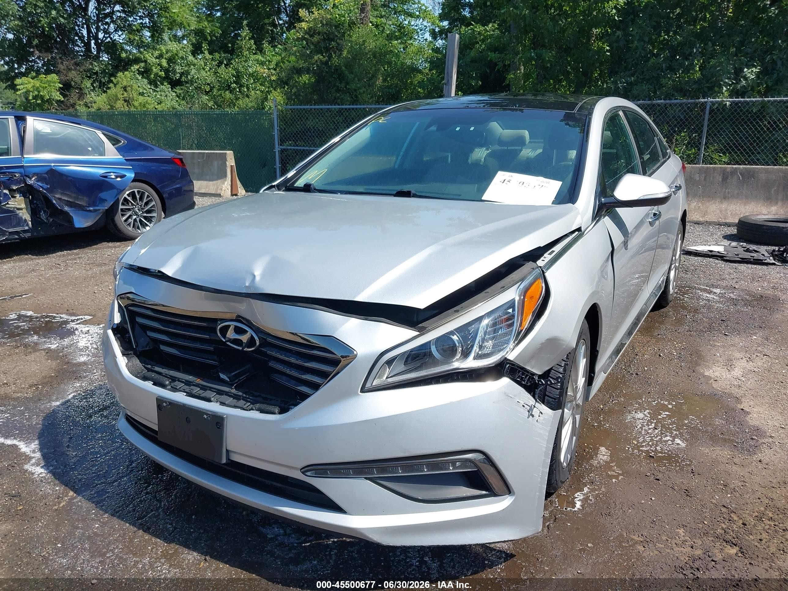 2015 Hyundai Sonata Limited Серебряный vin: 5NPE34AF1FH153313