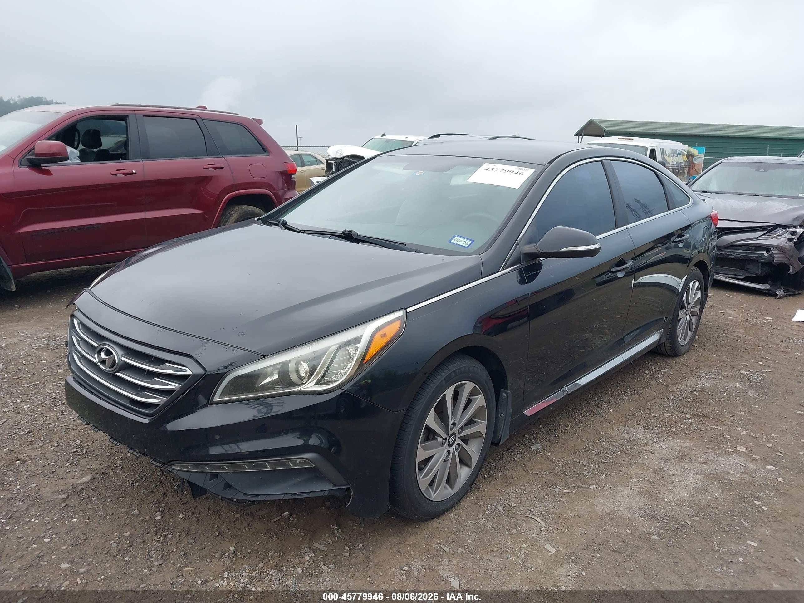 2015 Hyundai Sonata Sport Black vin: 5NPE34AF1FH159547