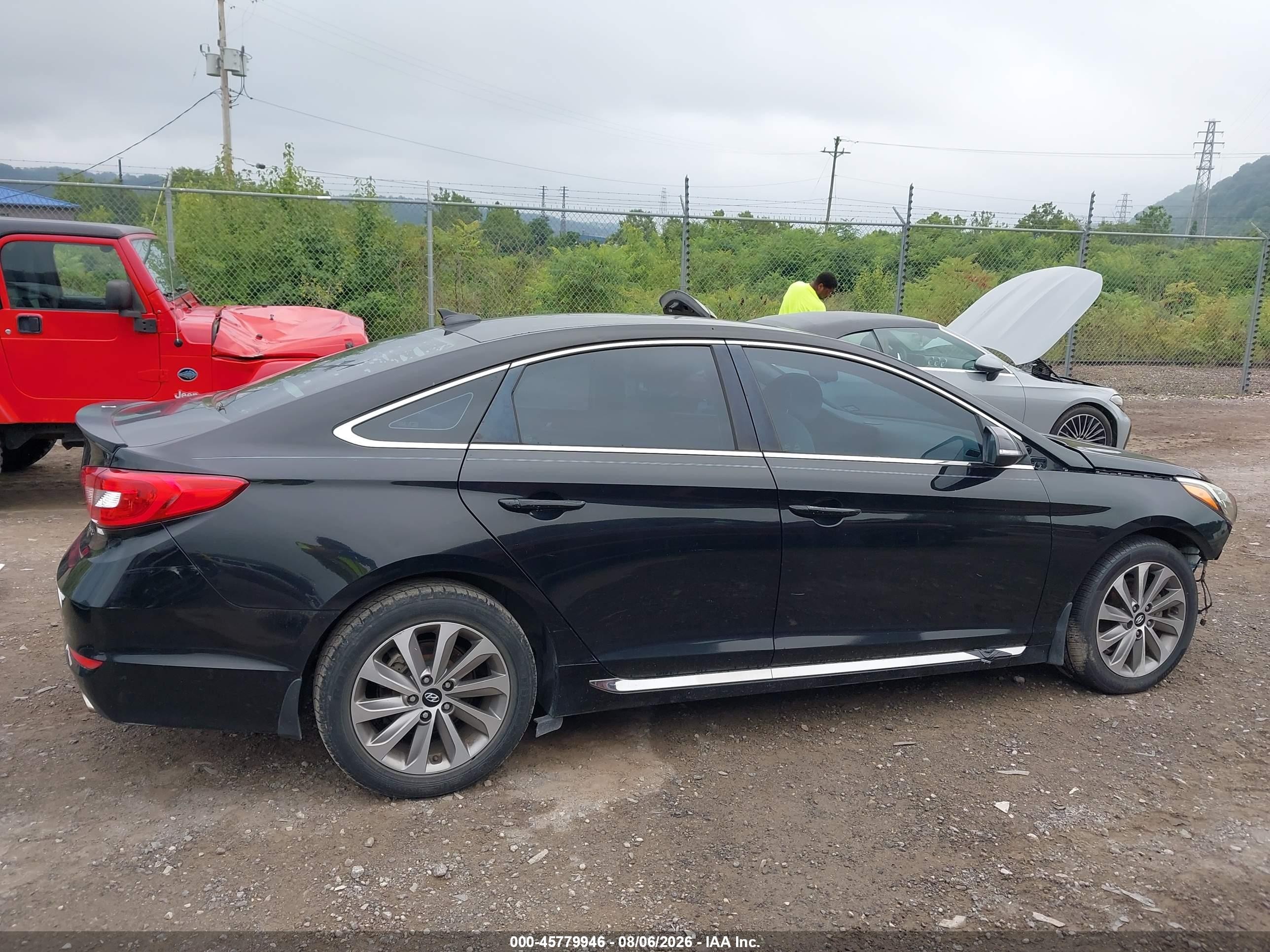 2015 Hyundai Sonata Sport Black vin: 5NPE34AF1FH159547