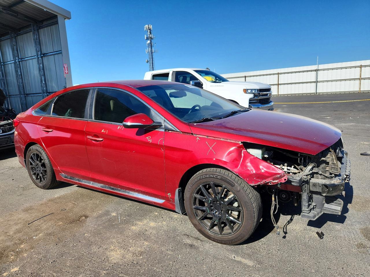 2015 Hyundai Sonata Sport Red vin: 5NPE34AF1FH181631