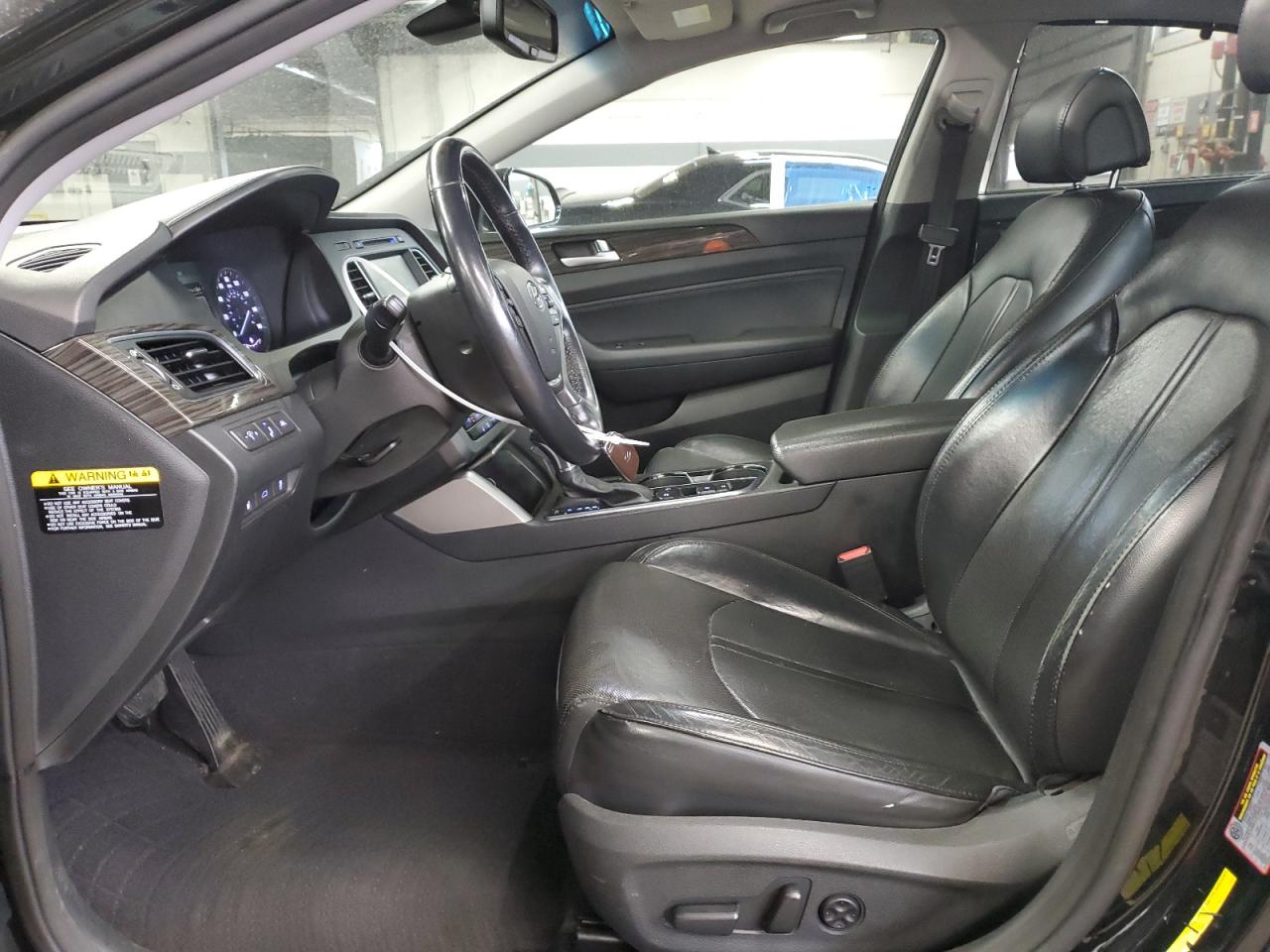 2015 Hyundai Sonata Limited Black vin: 5NPE34AF1FH199952 Damage: Left Front Seat, Torn, 8 To 9 Inches