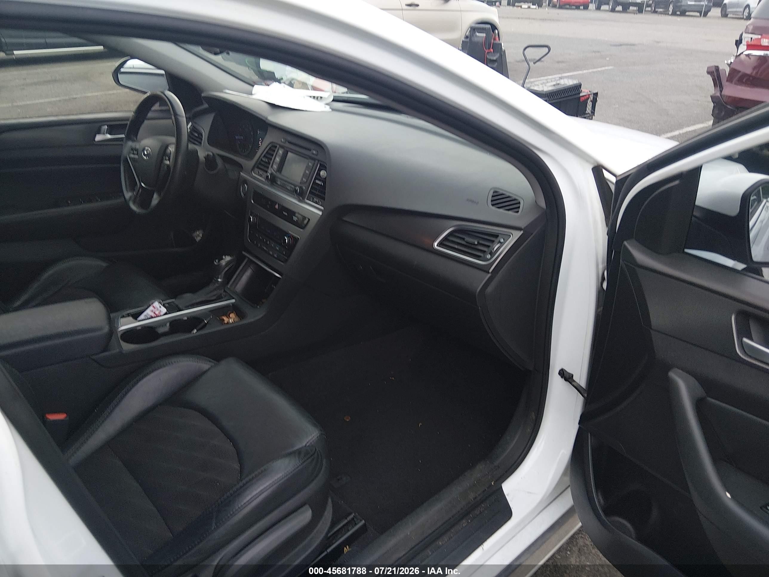 2015 Hyundai Sonata Sport White vin: 5NPE34AF1FH209783