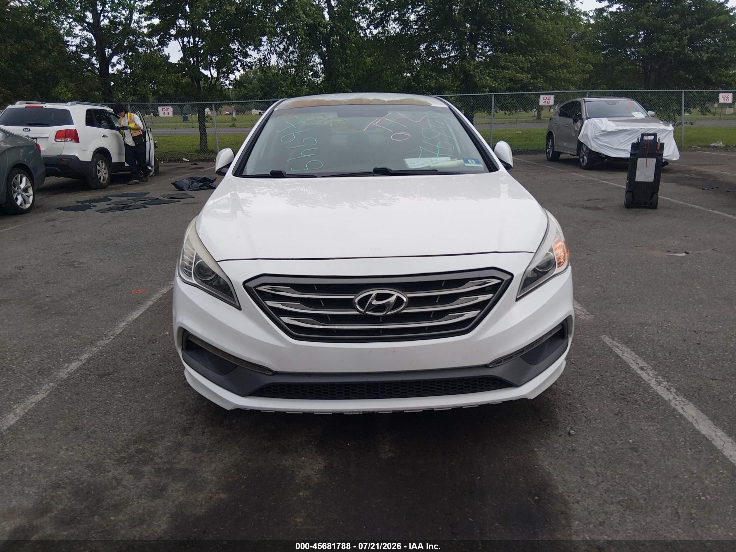 2015 Hyundai Sonata Sport White vin: 5NPE34AF1FH209783