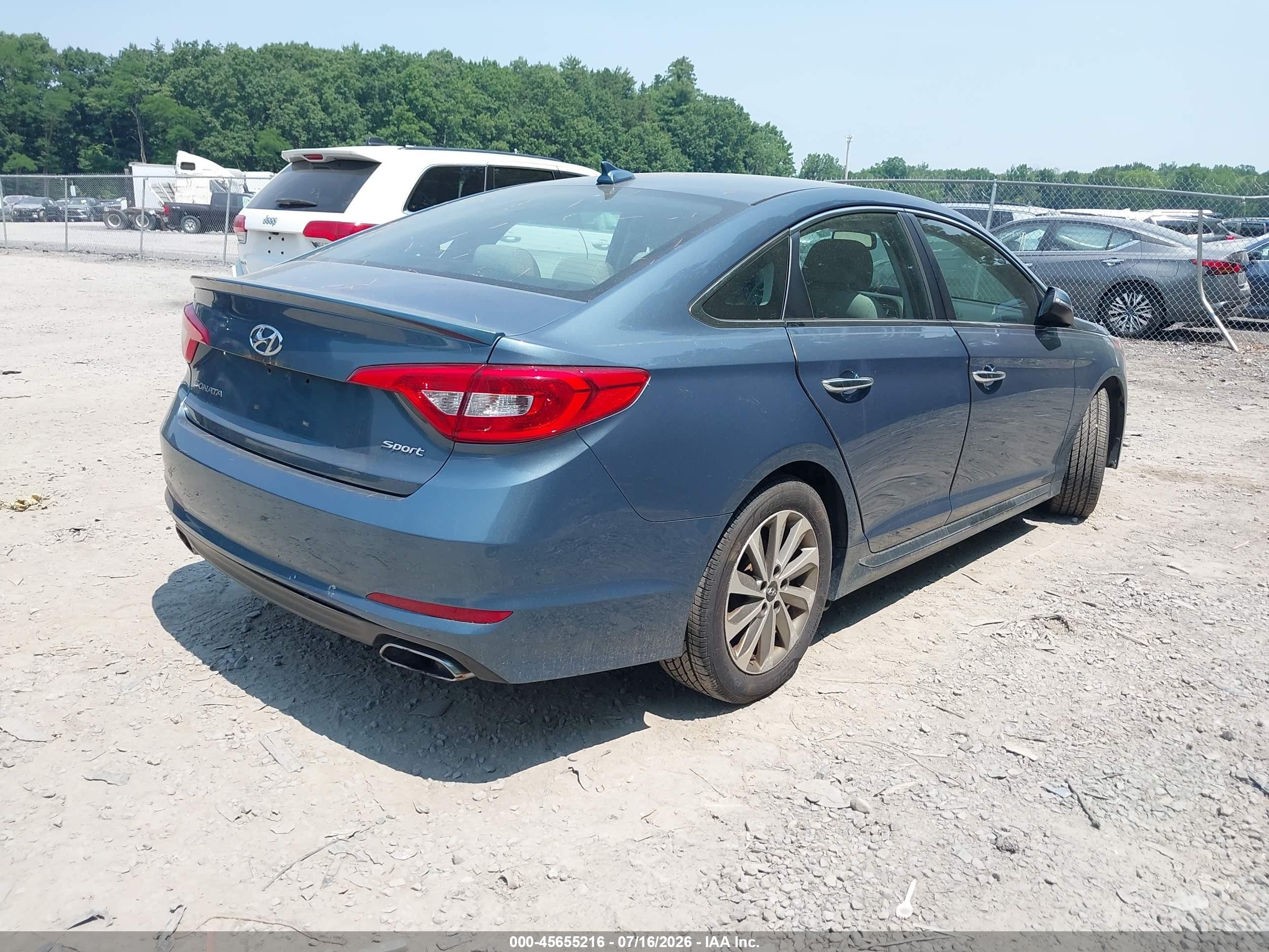 2015 Hyundai Sonata Sport Blue vin: 5NPE34AF1FH212795