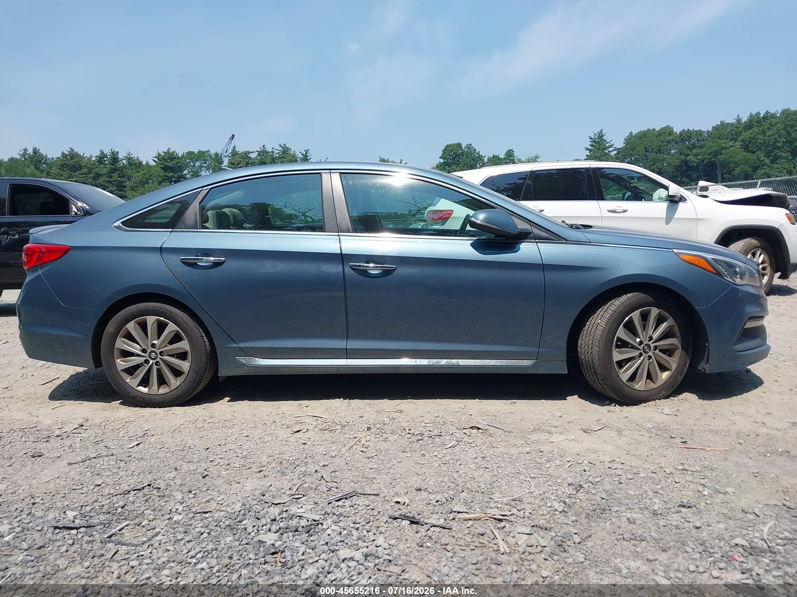 2015 Hyundai Sonata Sport Blue vin: 5NPE34AF1FH212795