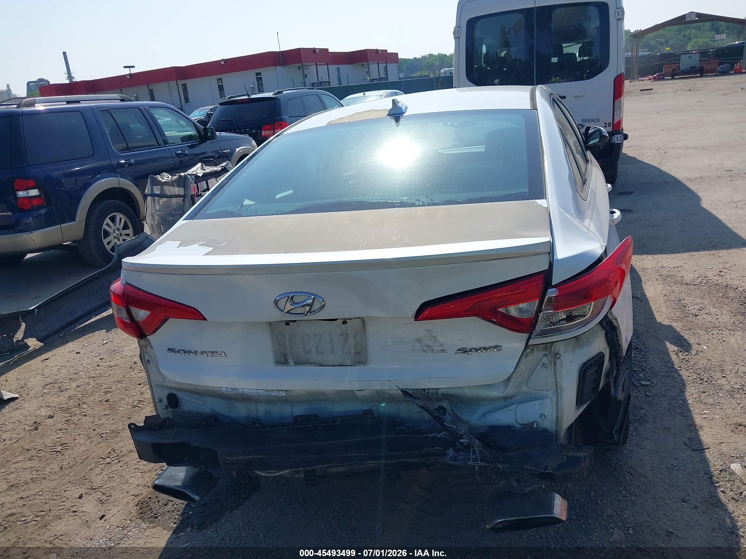 2015 Hyundai Sonata Sport White vin: 5NPE34AF1FH247515