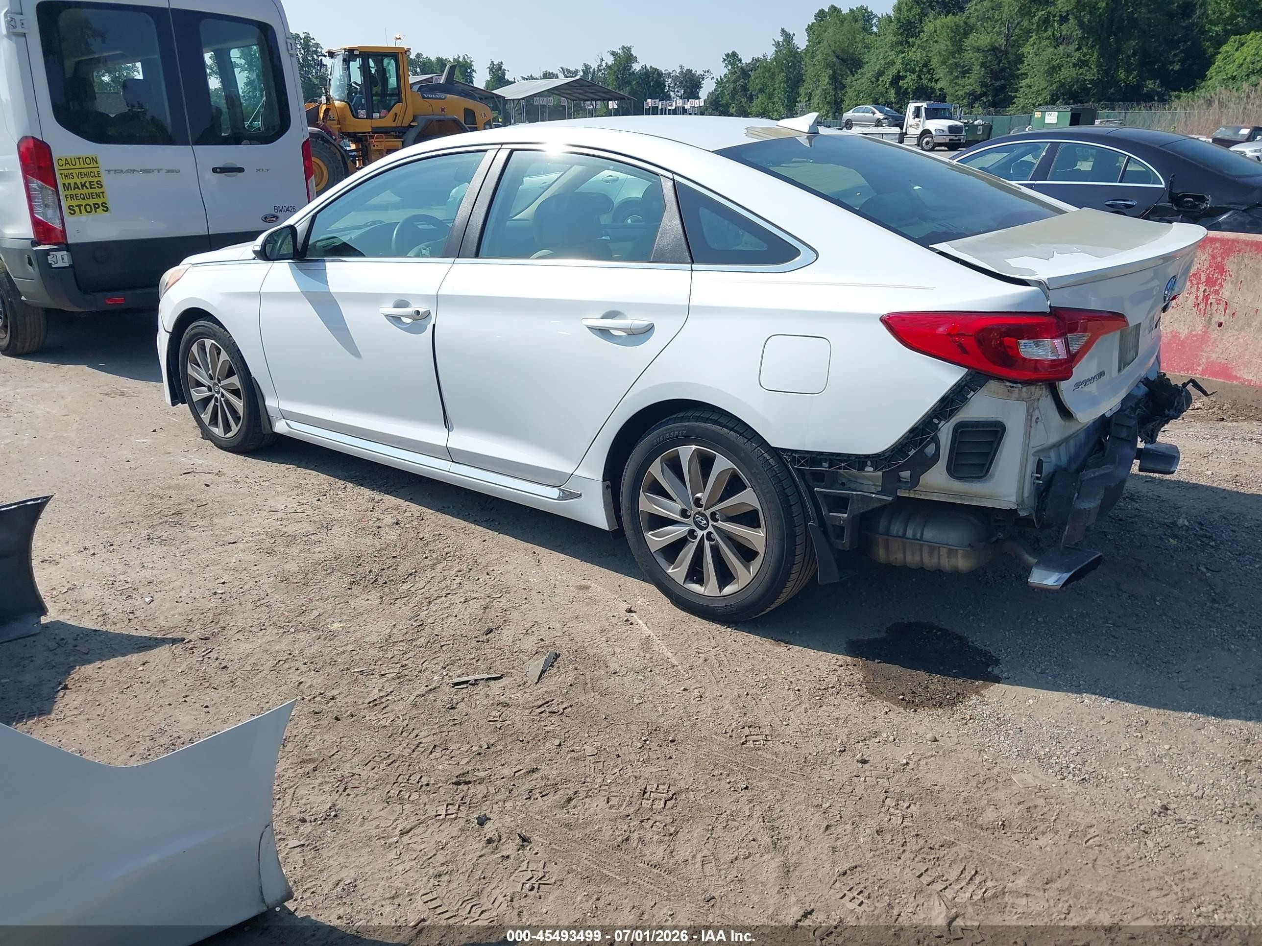 2015 Hyundai Sonata Sport White vin: 5NPE34AF1FH247515