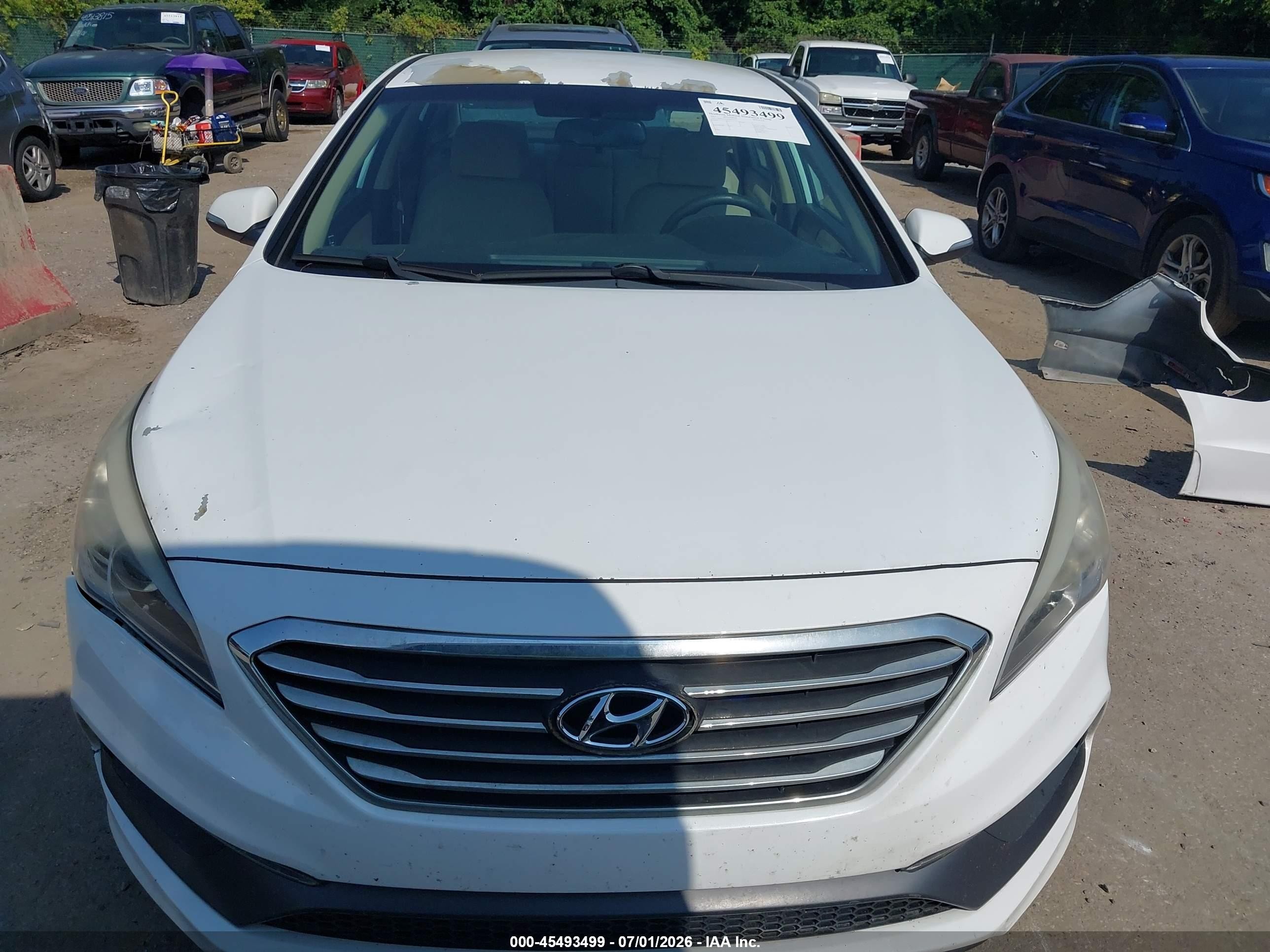 2015 Hyundai Sonata Sport White vin: 5NPE34AF1FH247515