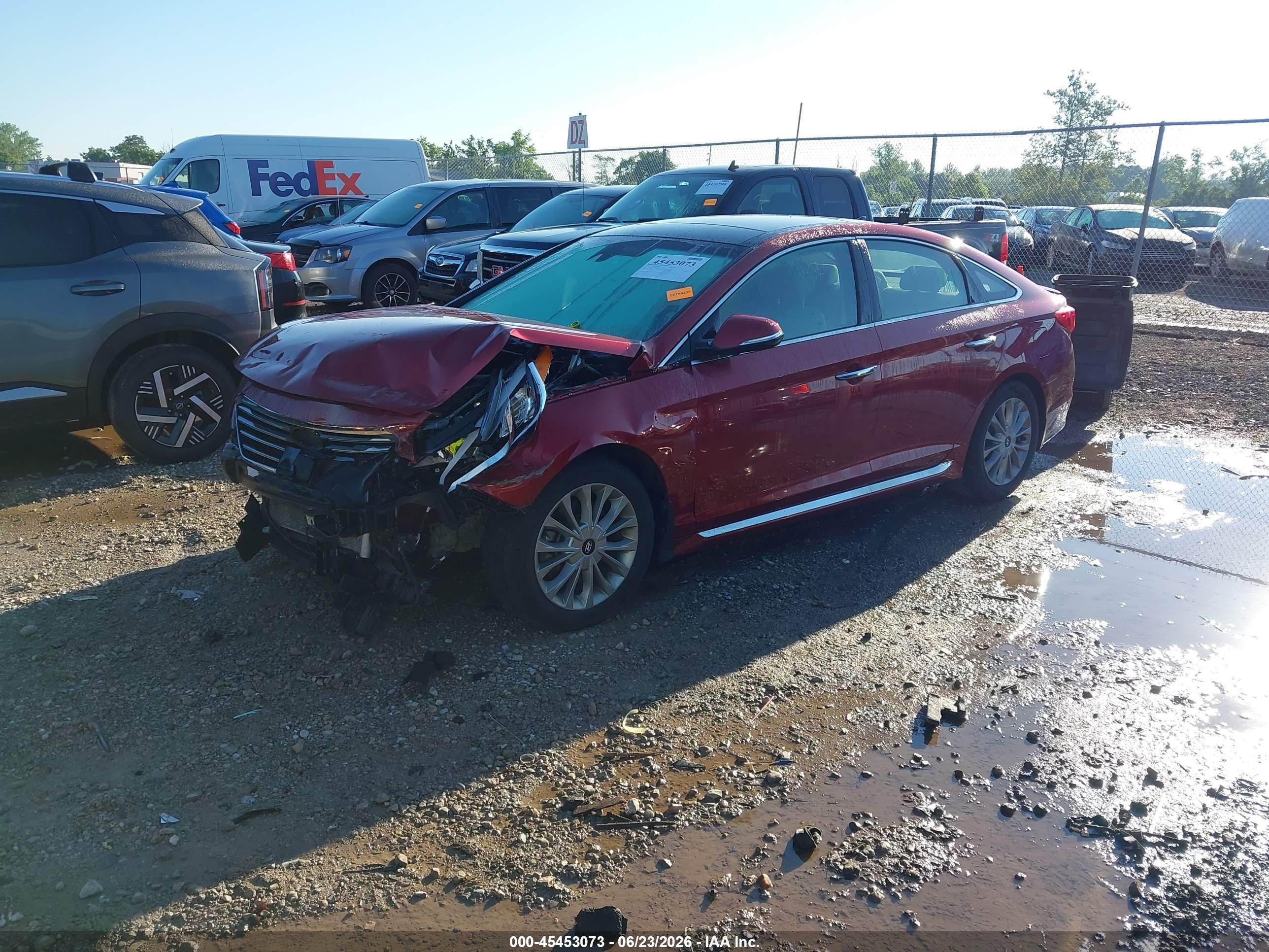 2015 Hyundai Sonata Limited Red vin: 5NPE34AF1FH252830