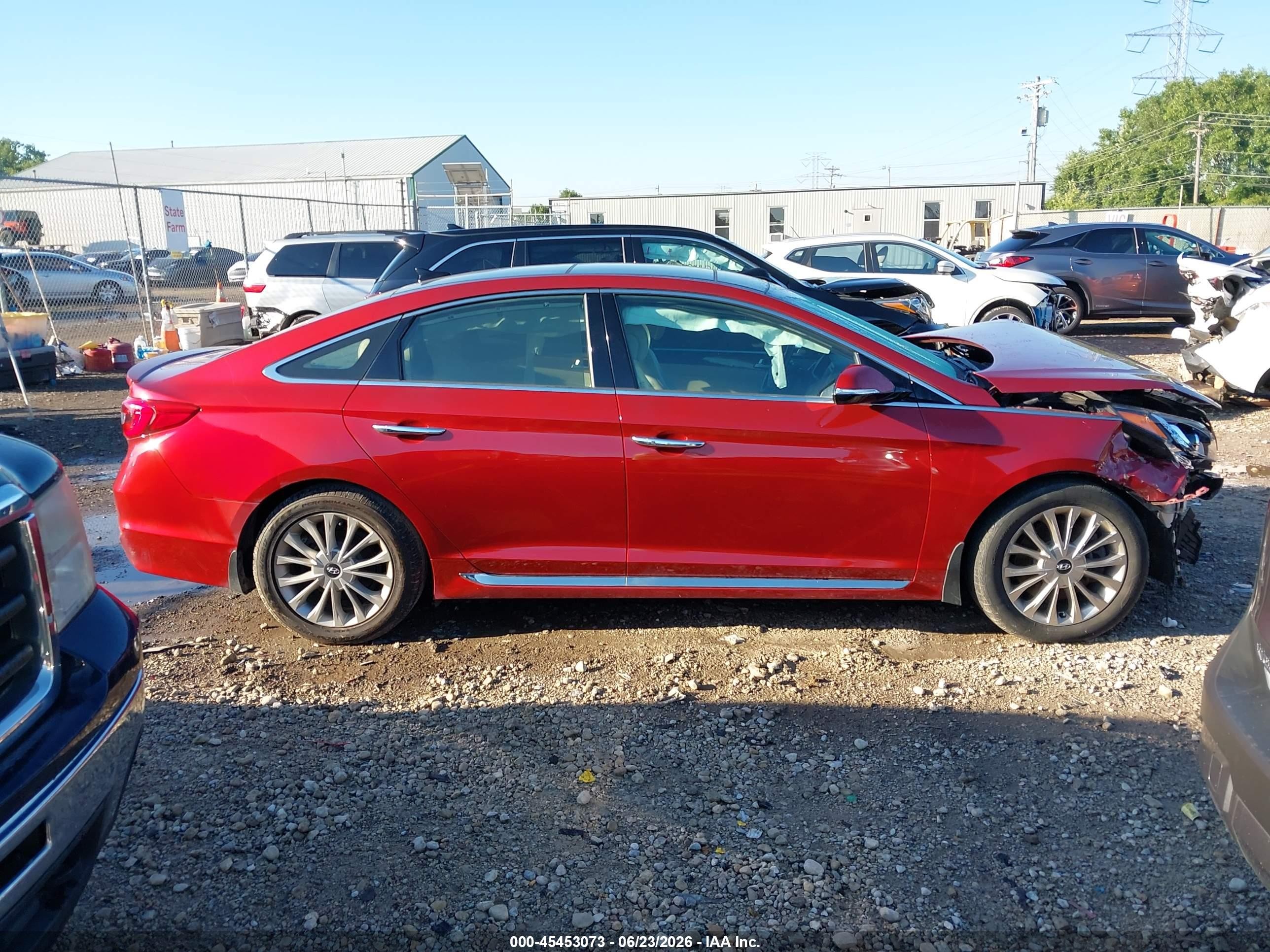 2015 Hyundai Sonata Limited Red vin: 5NPE34AF1FH252830