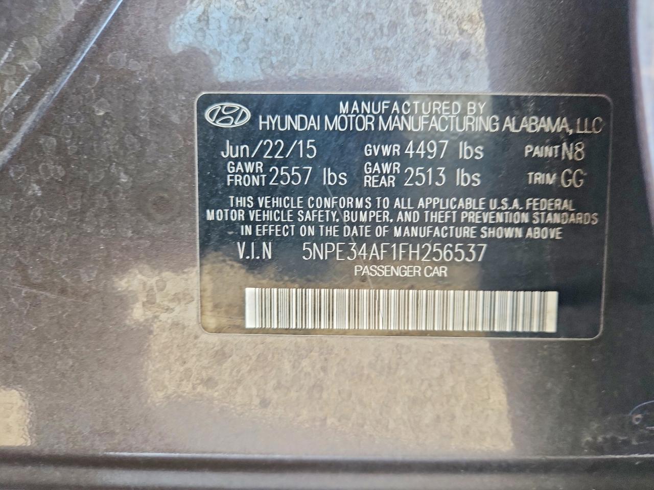 2015 Hyundai Sonata Sport Brown vin: 5NPE34AF1FH256537