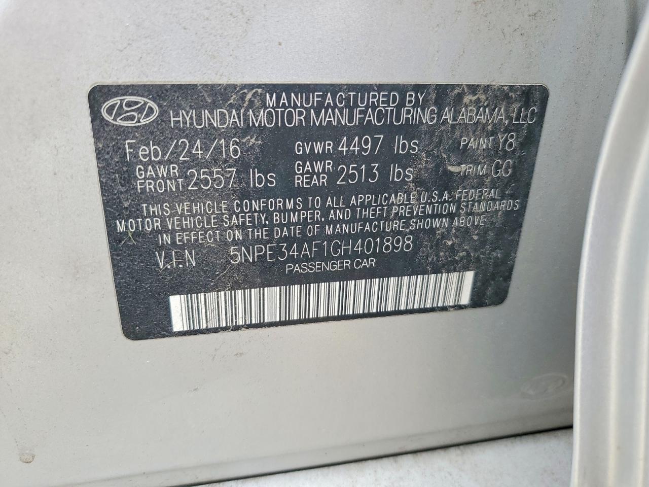 2016 Hyundai Sonata Sport Silver vin: 5NPE34AF1GH401898