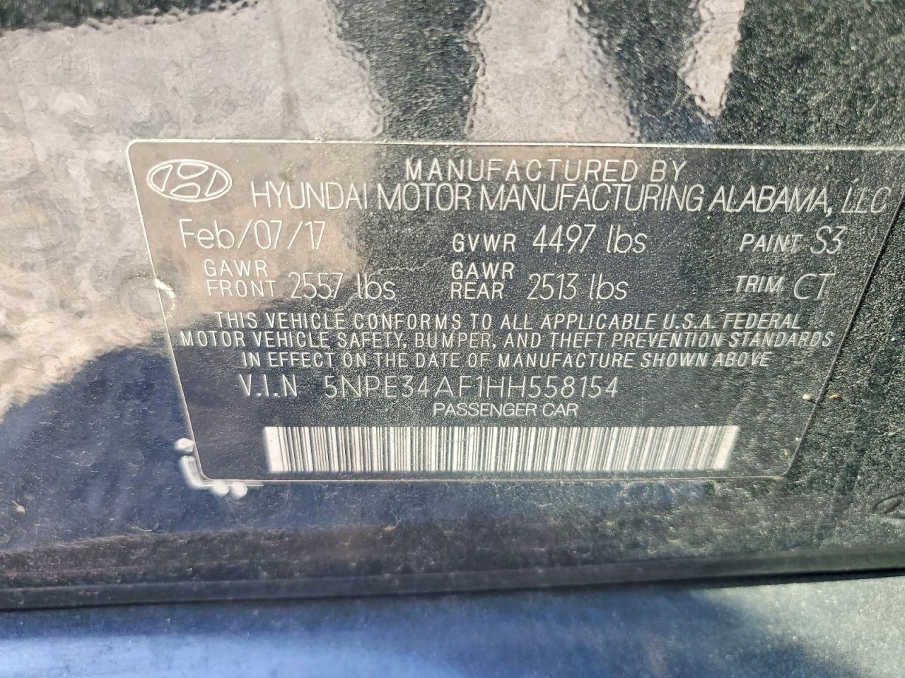 2017 Hyundai Sonata Sport Black vin: 5NPE34AF1HH558154
