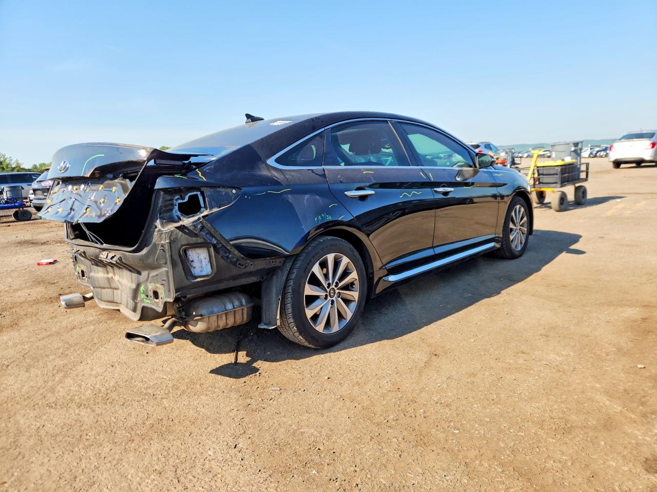 2017 Hyundai Sonata Sport Черный vin: 5NPE34AF1HH579361