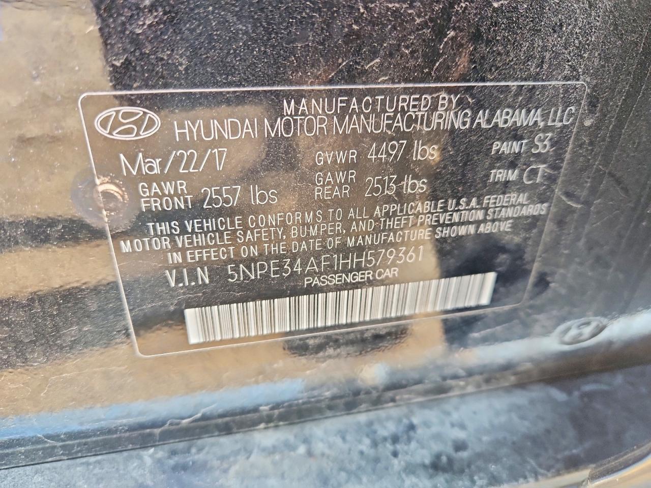 2017 Hyundai Sonata Sport Черный vin: 5NPE34AF1HH579361