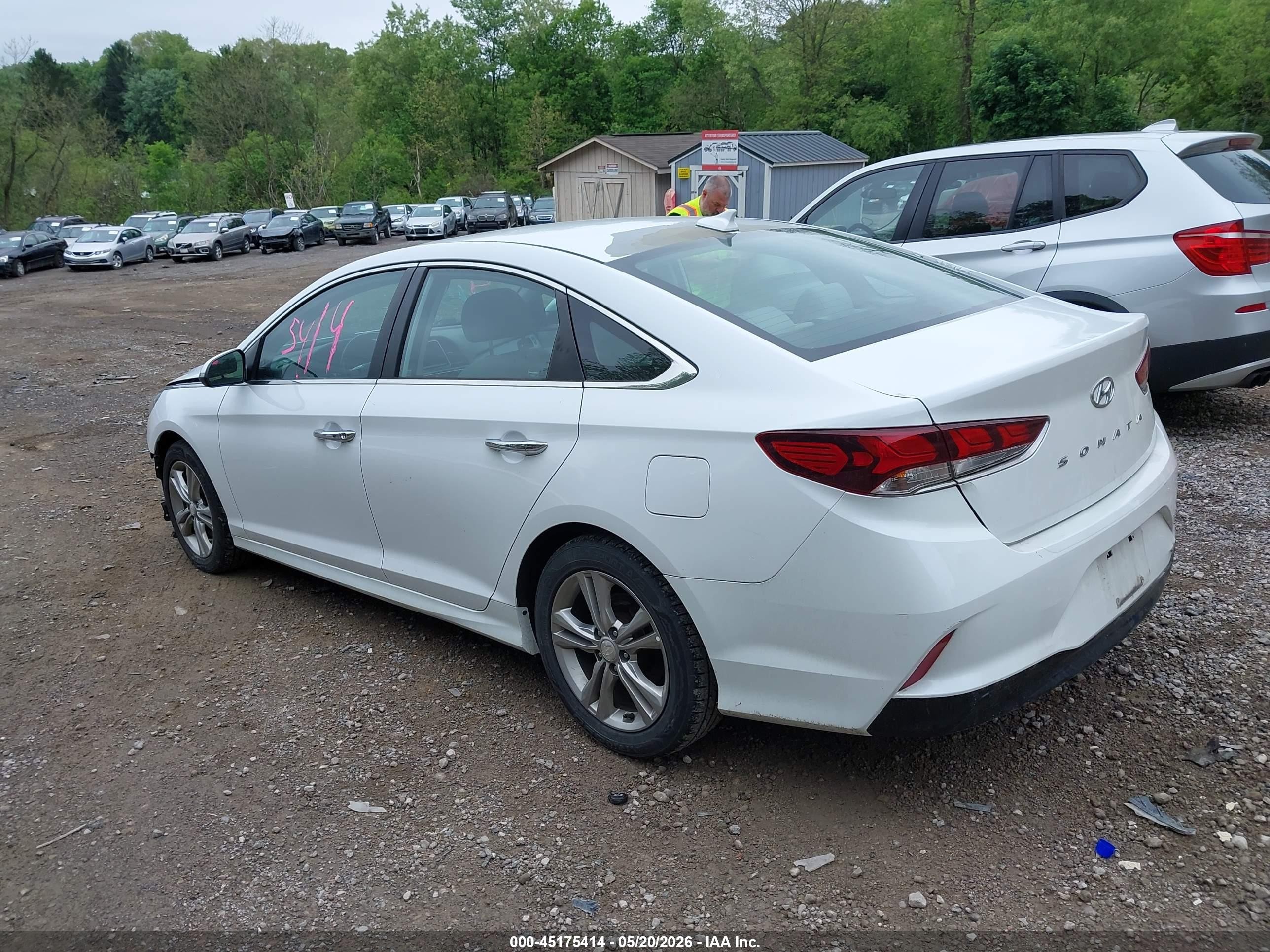 2018 Hyundai Sonata Sel White vin: 5NPE34AF1JH624935