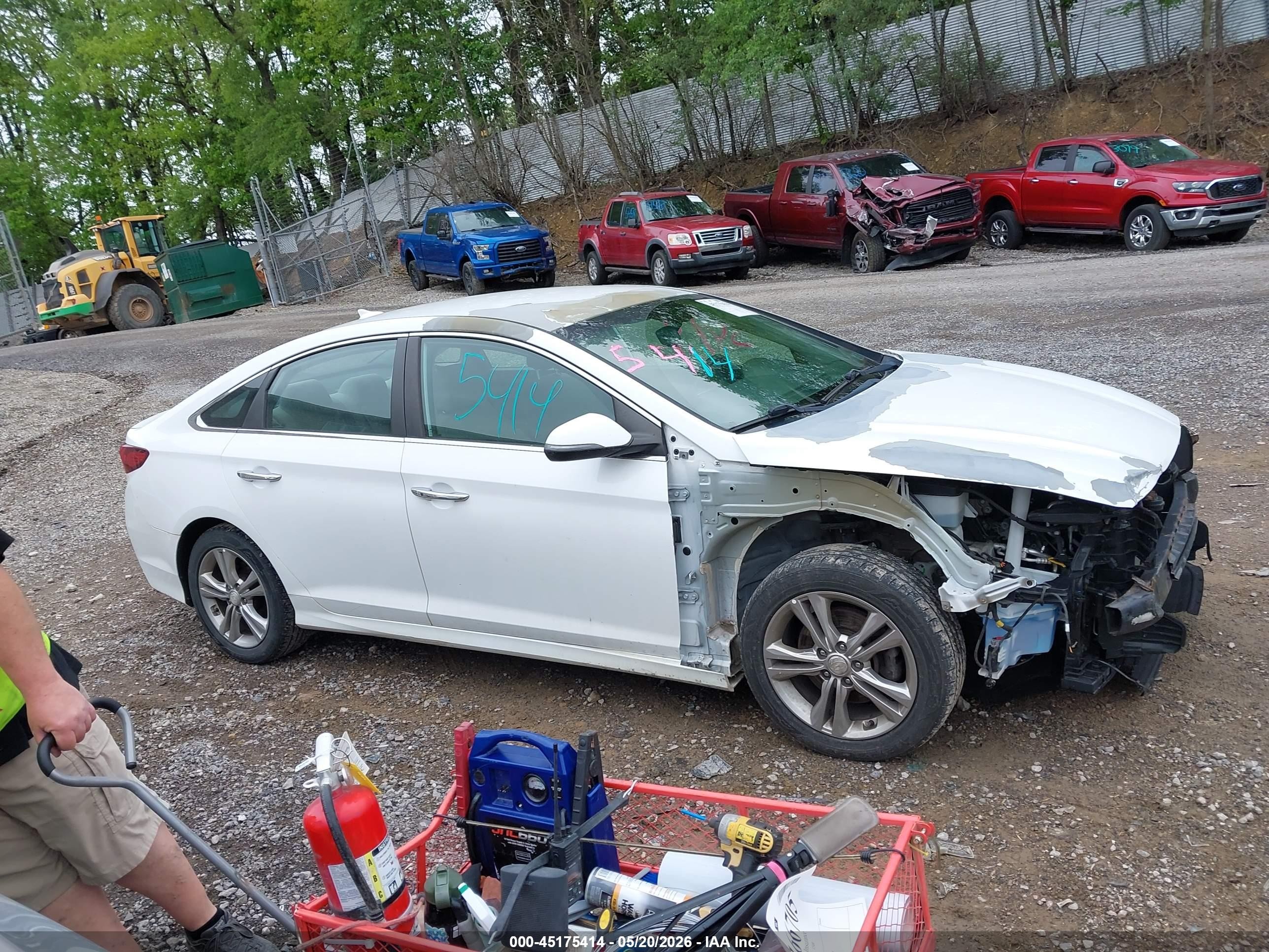 2018 Hyundai Sonata Sel White vin: 5NPE34AF1JH624935