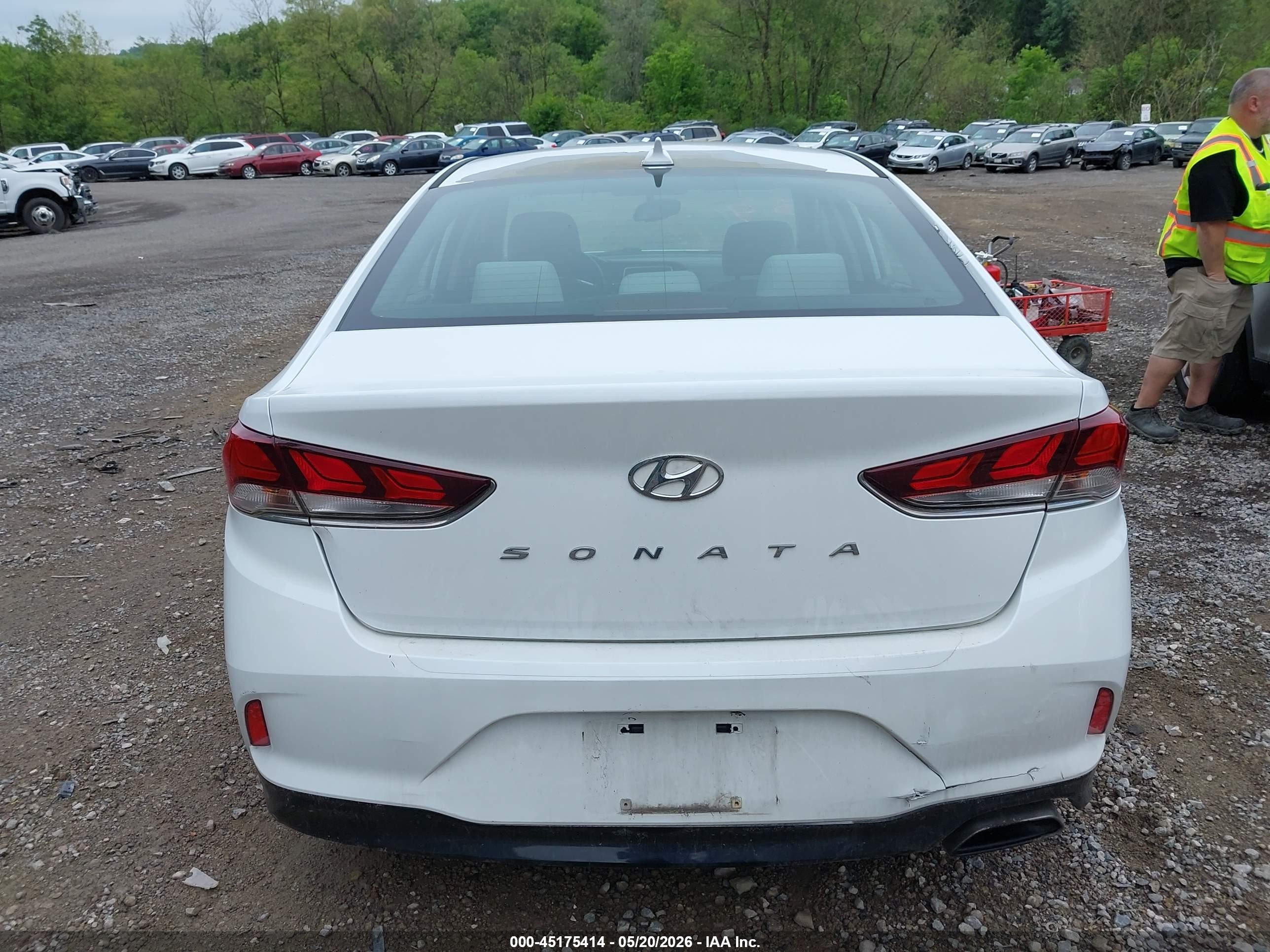 2018 Hyundai Sonata Sel White vin: 5NPE34AF1JH624935
