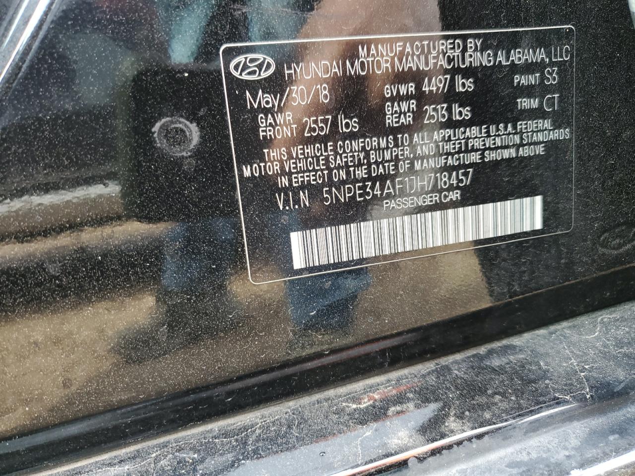 2018 Hyundai Sonata Sport Black vin: 5NPE34AF1JH718457