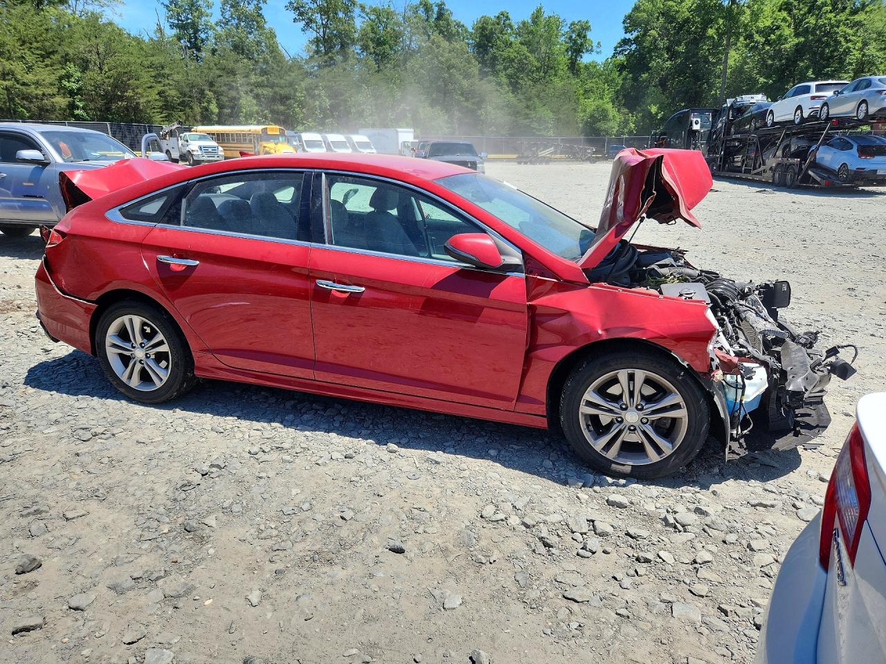2019 Hyundai Sonata Sel Red vin: 5NPE34AF1KH750147