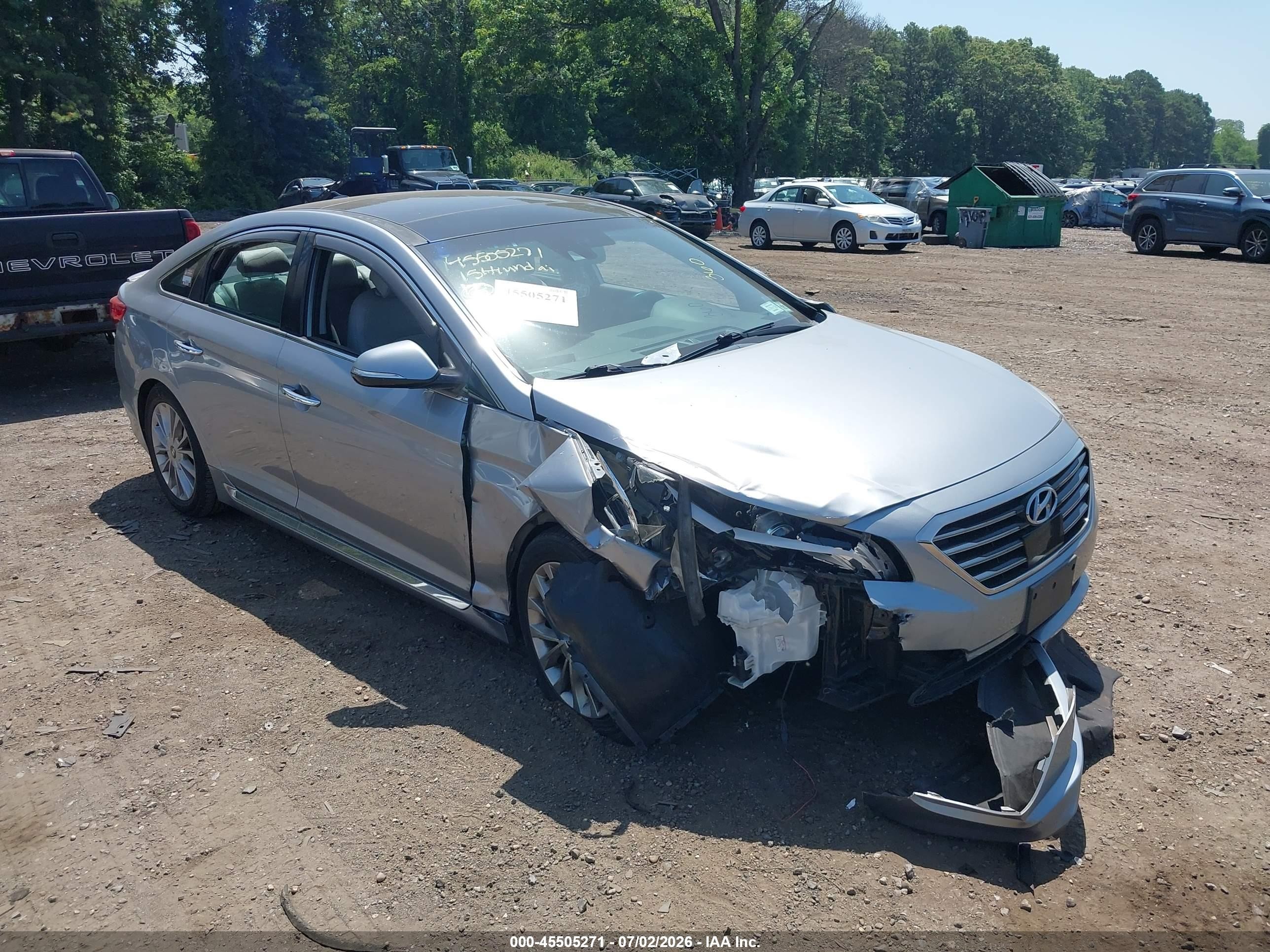 2015 Hyundai Sonata Limited Серебряный vin: 5NPE34AF2FH028157