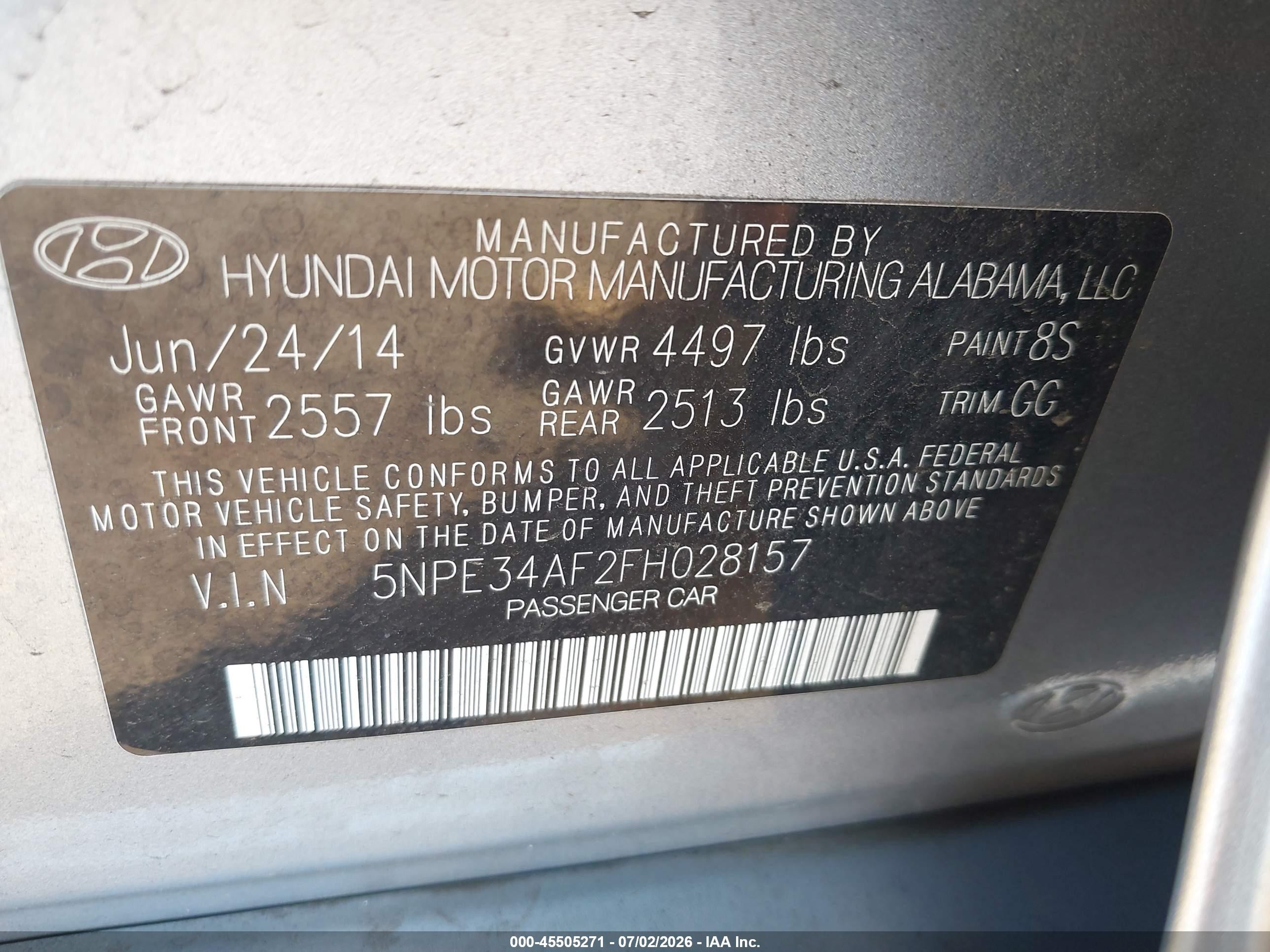 2015 Hyundai Sonata Limited Silver vin: 5NPE34AF2FH028157