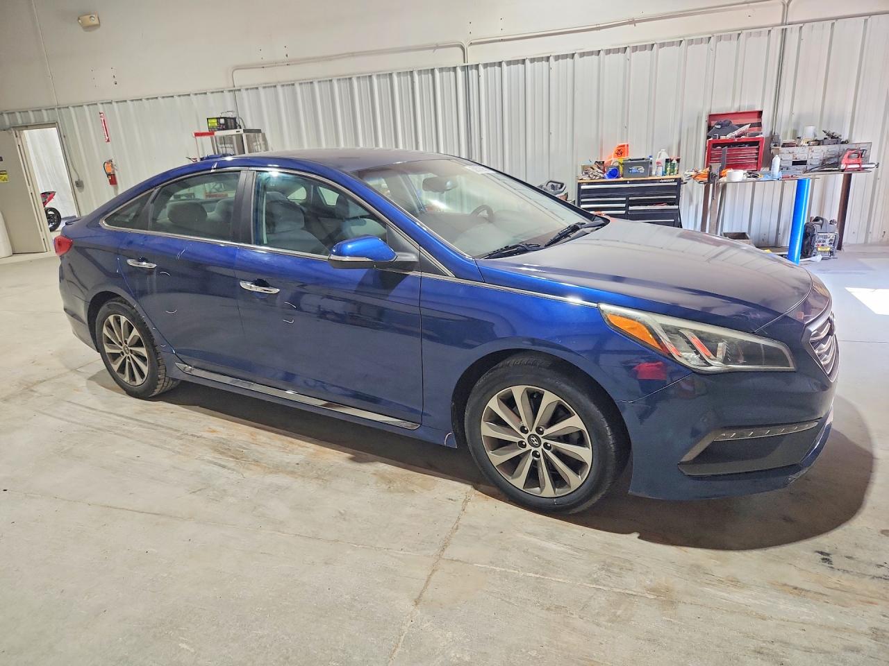 2015 Hyundai Sonata Sport Blue vin: 5NPE34AF2FH028353