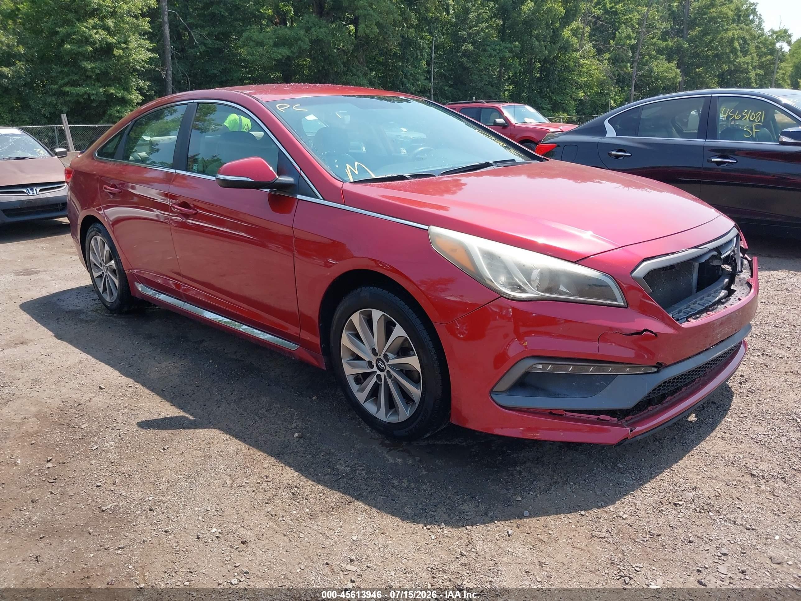 2015 Hyundai Sonata Sport Red vin: 5NPE34AF2FH029390