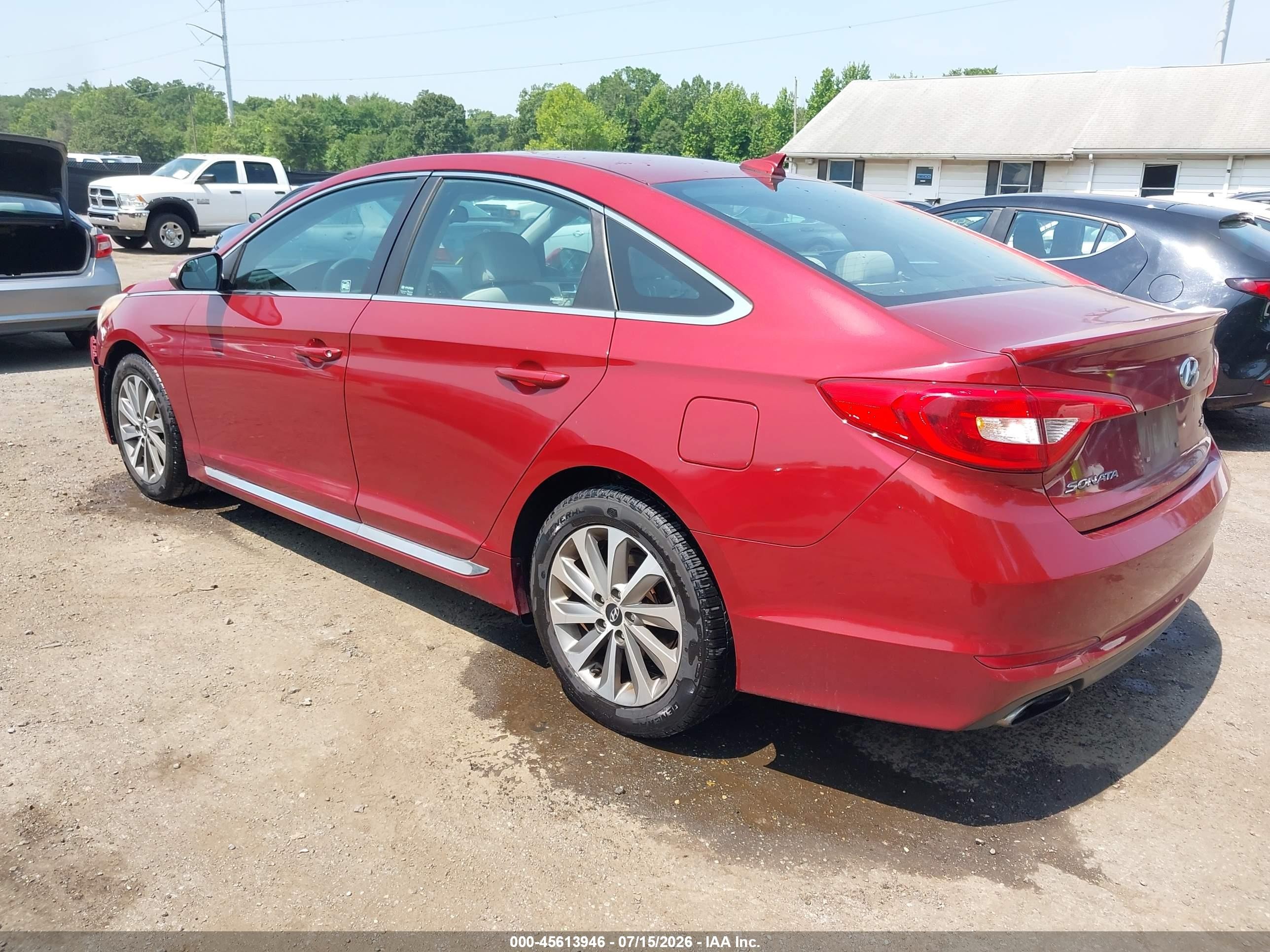 2015 Hyundai Sonata Sport Red vin: 5NPE34AF2FH029390