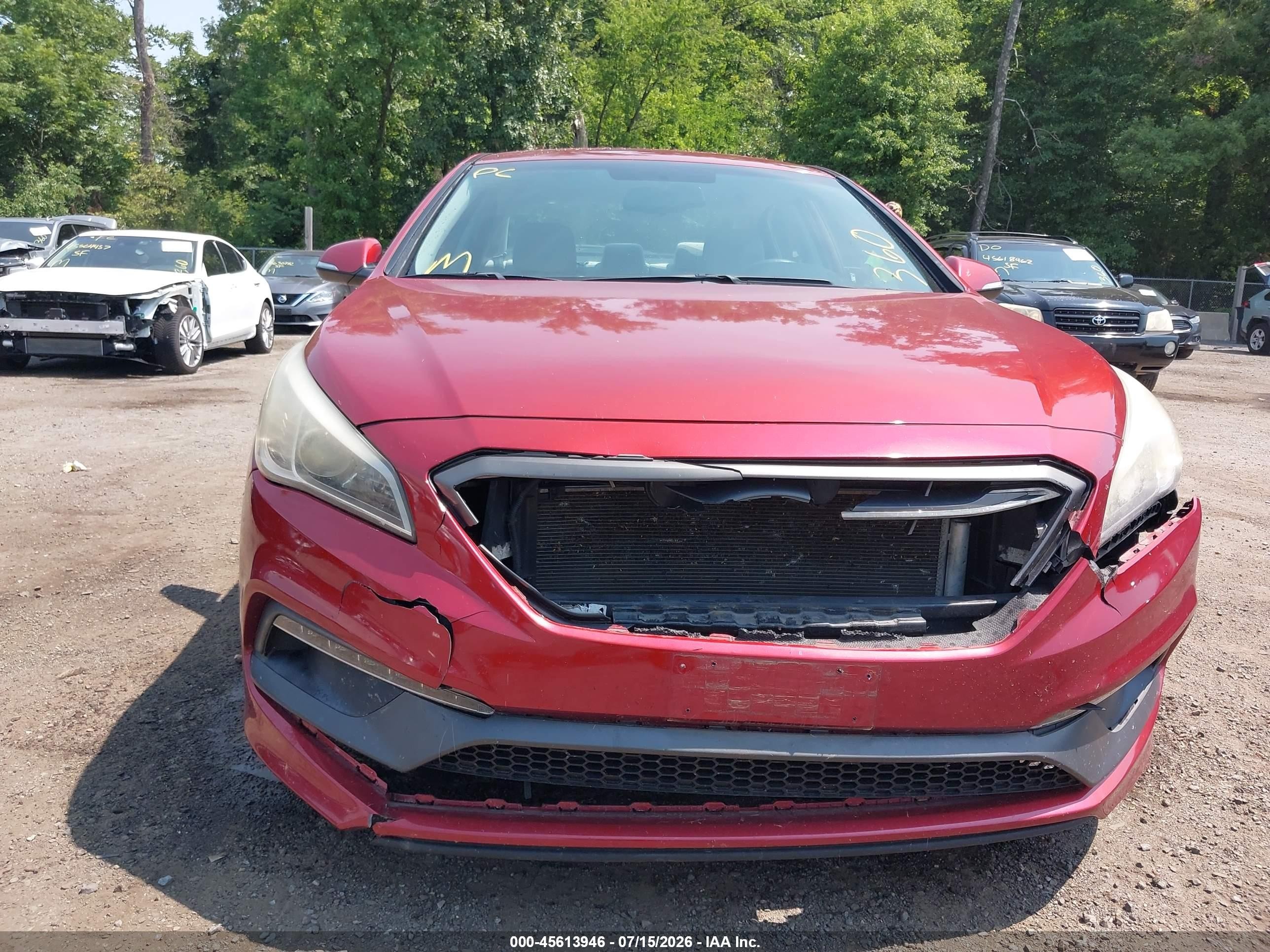 2015 Hyundai Sonata Sport Red vin: 5NPE34AF2FH029390