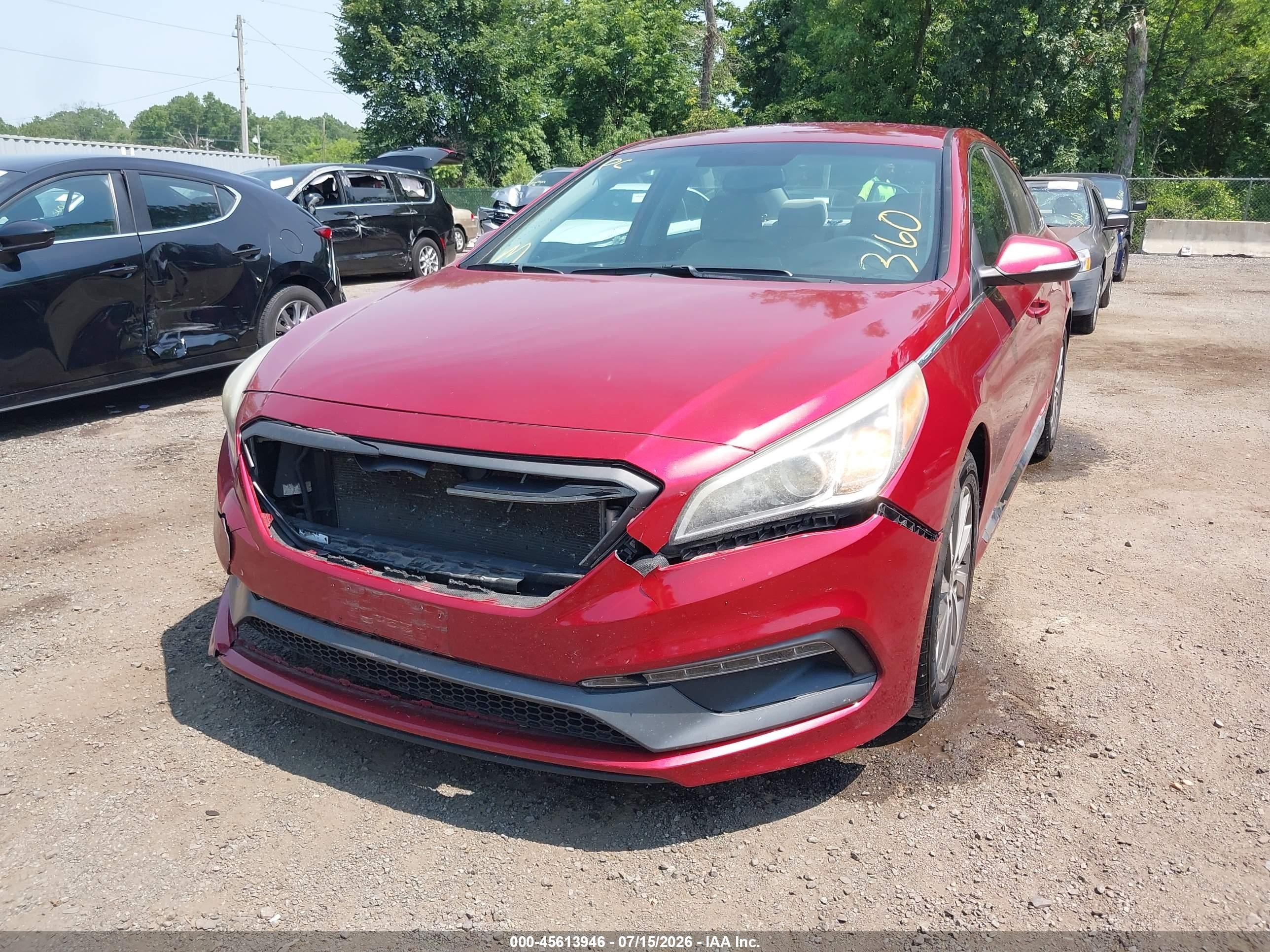 2015 Hyundai Sonata Sport Red vin: 5NPE34AF2FH029390