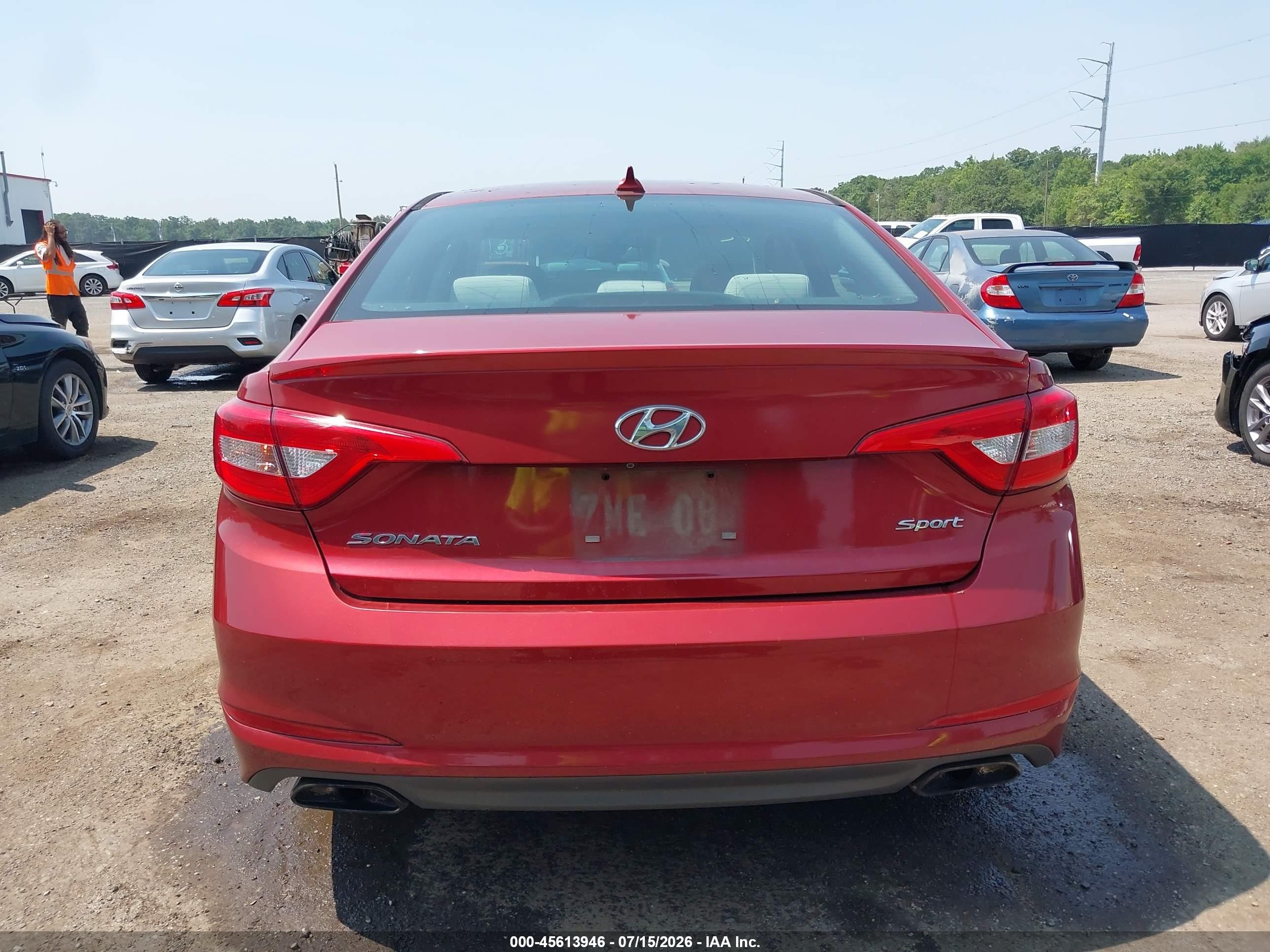 2015 Hyundai Sonata Sport Red vin: 5NPE34AF2FH029390