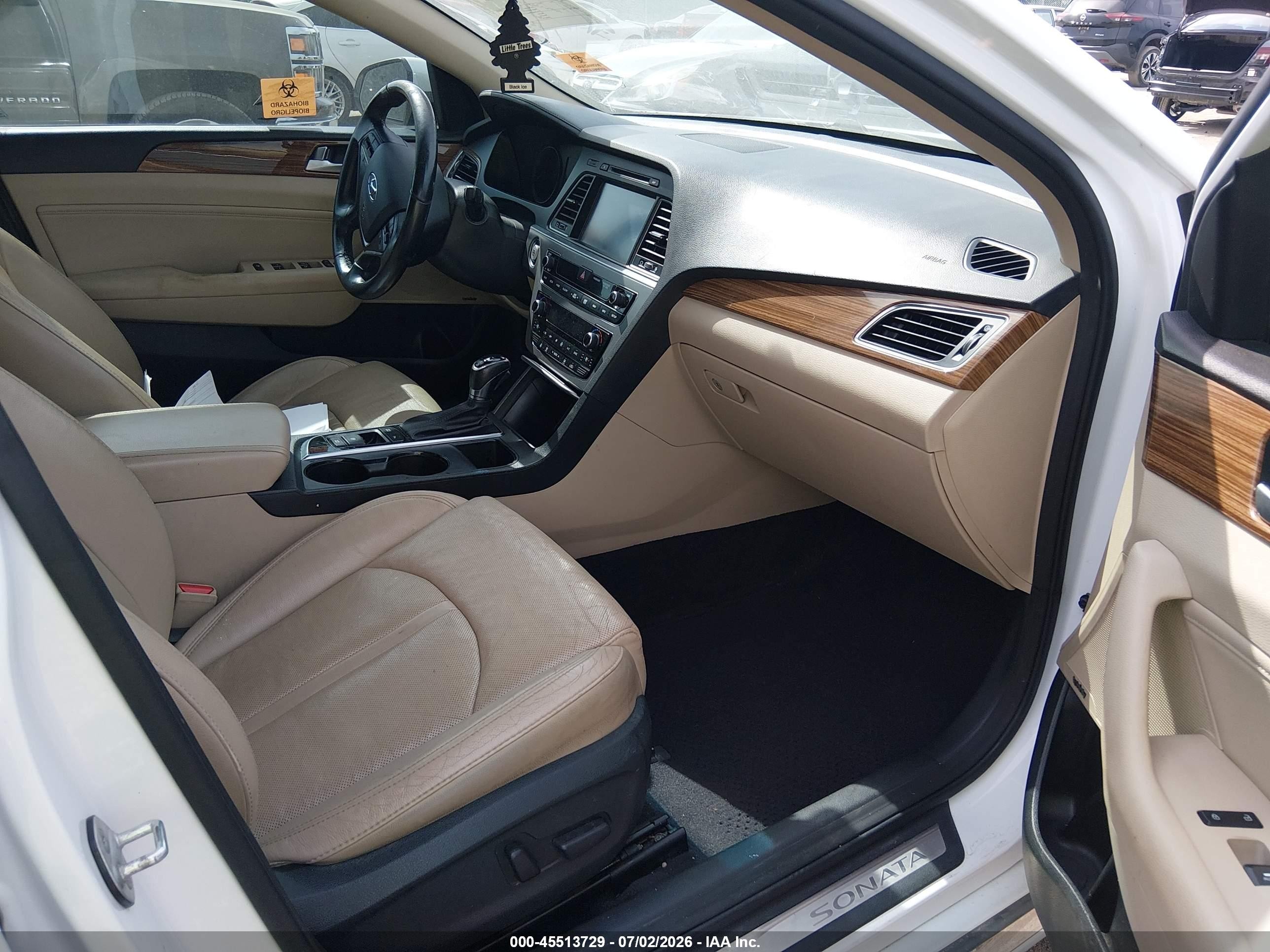 2015 Hyundai Sonata Limited Белый vin: 5NPE34AF2FH036761