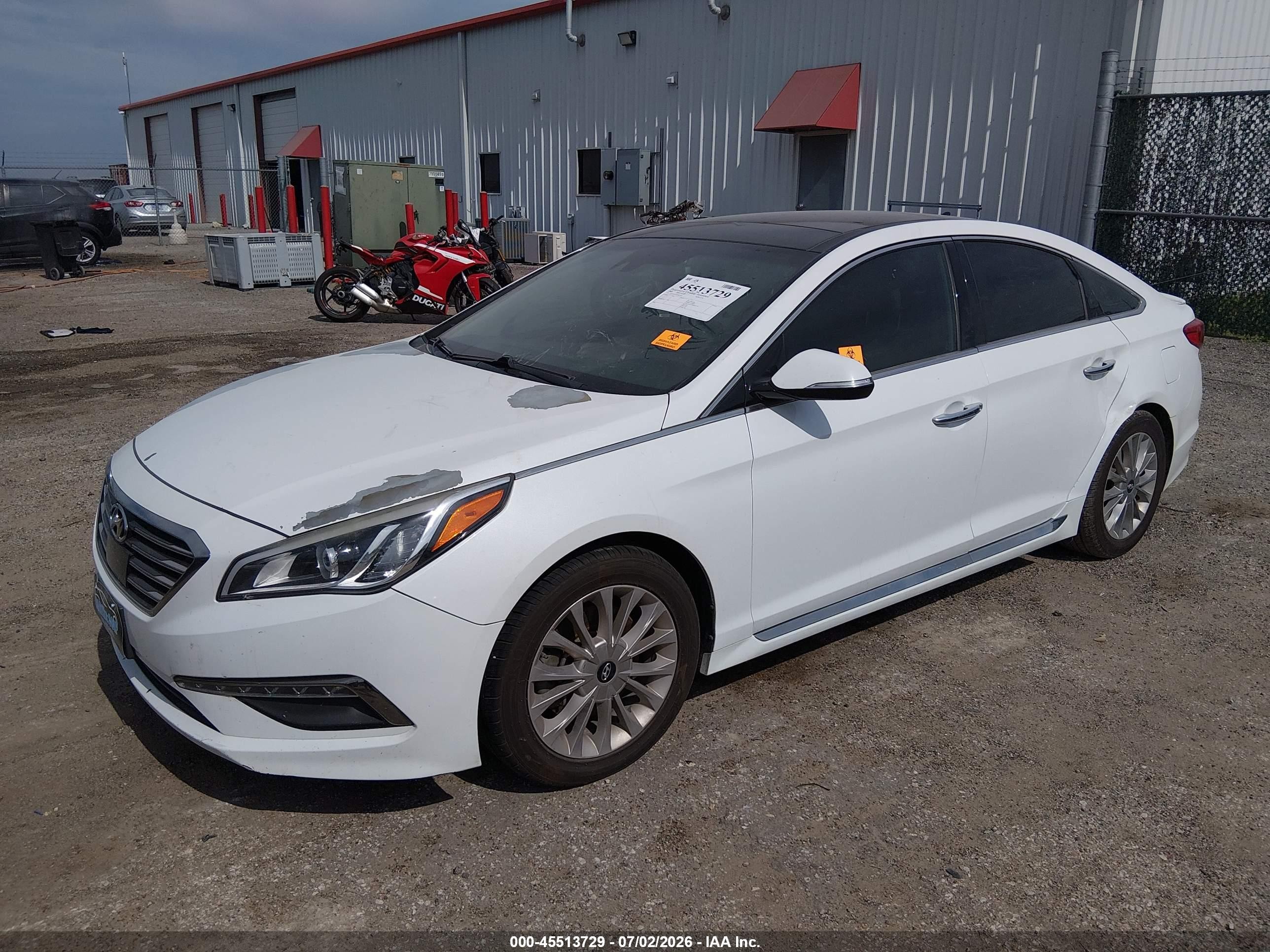 2015 Hyundai Sonata Limited Белый vin: 5NPE34AF2FH036761
