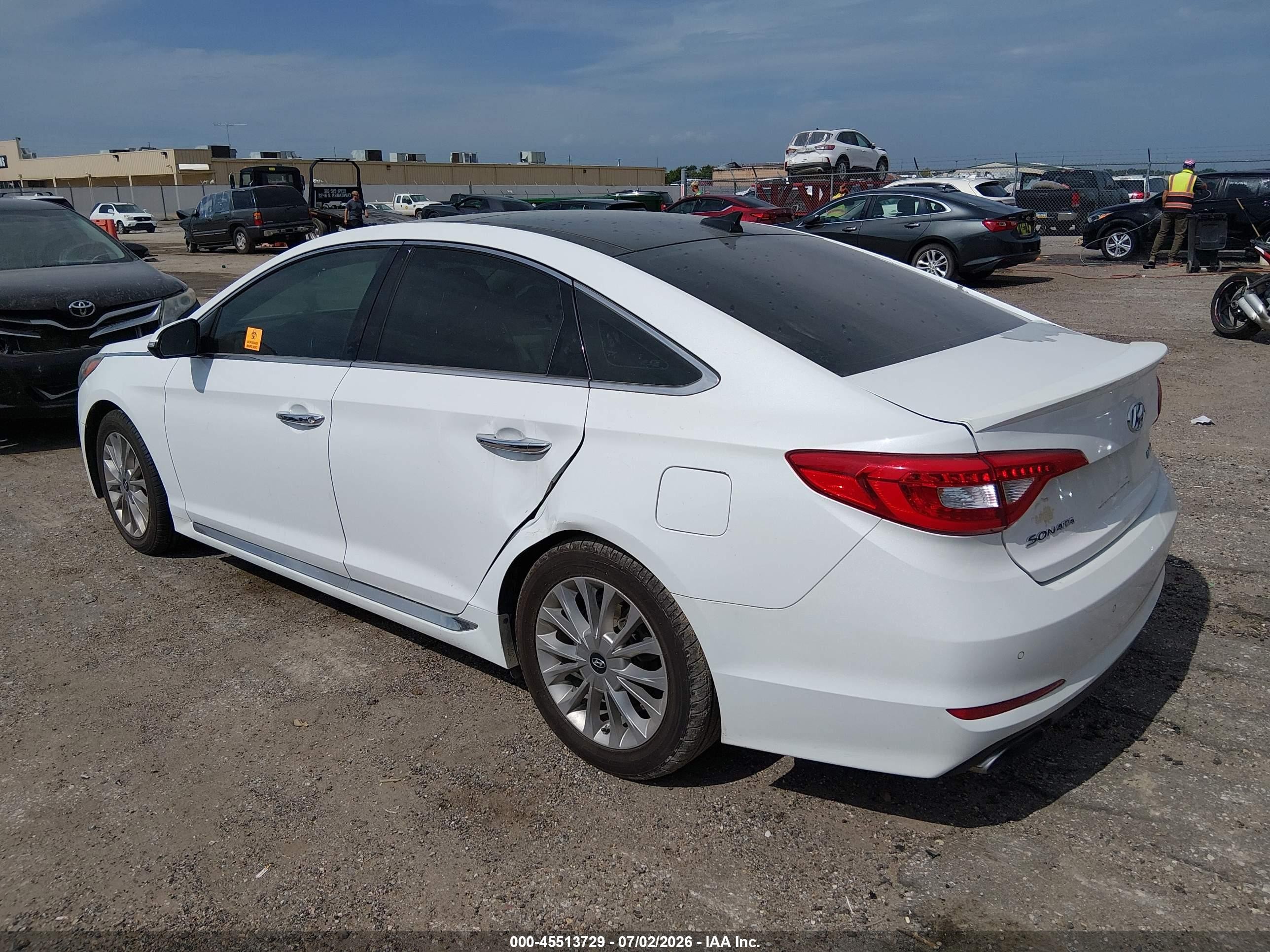 2015 Hyundai Sonata Limited Белый vin: 5NPE34AF2FH036761