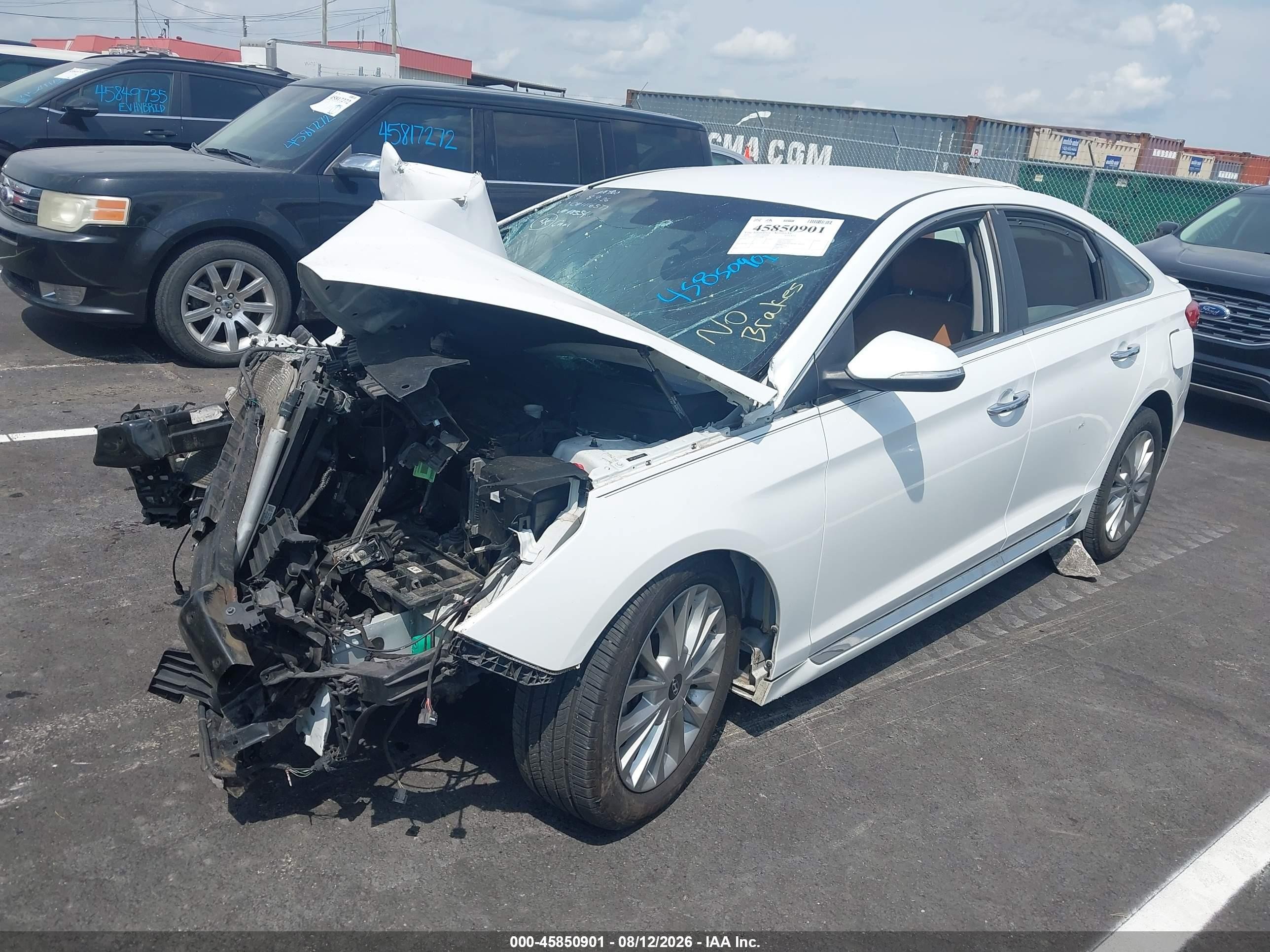 2015 Hyundai Sonata Limited Белый vin: 5NPE34AF2FH048554