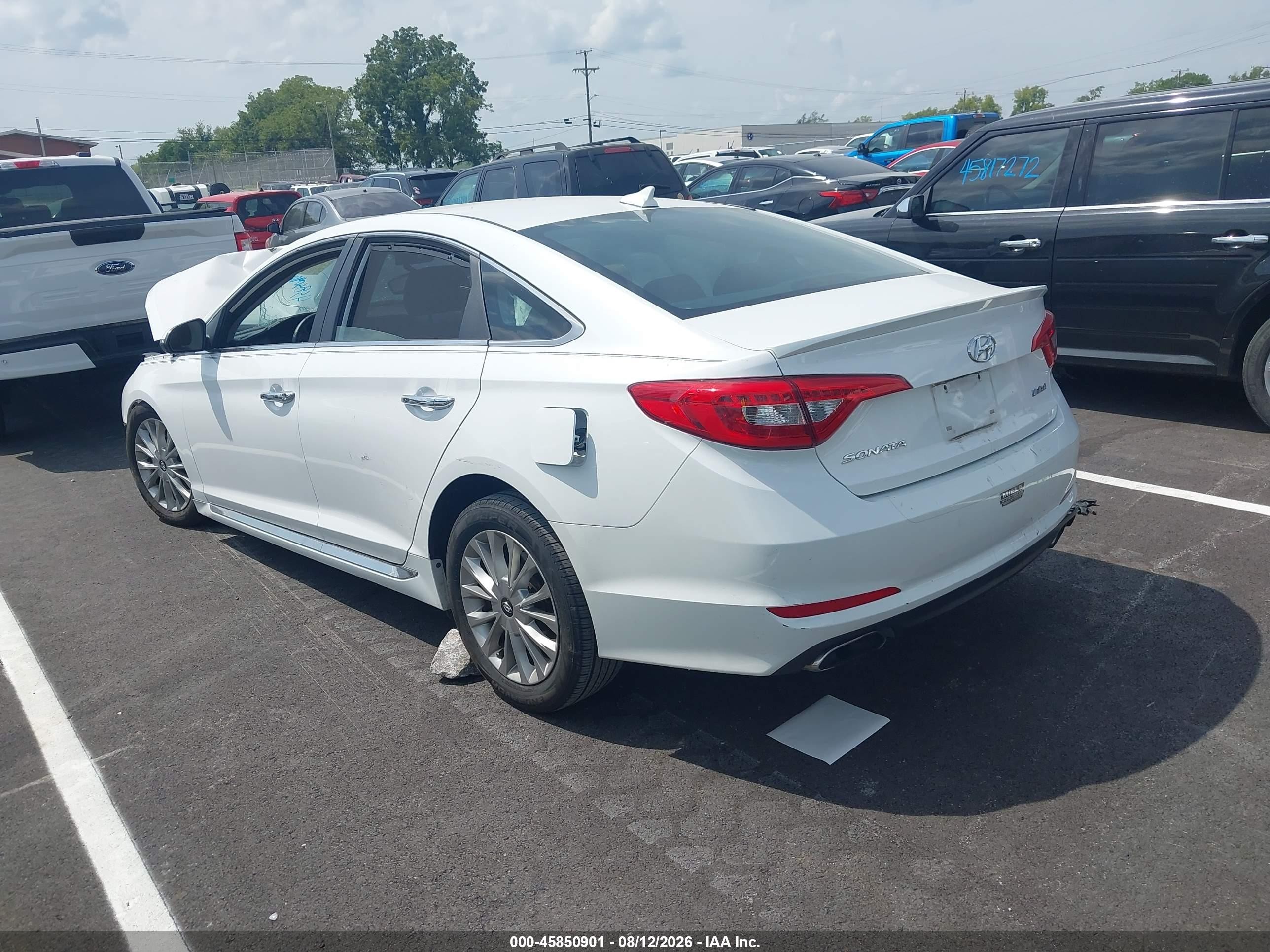 2015 Hyundai Sonata Limited Белый vin: 5NPE34AF2FH048554