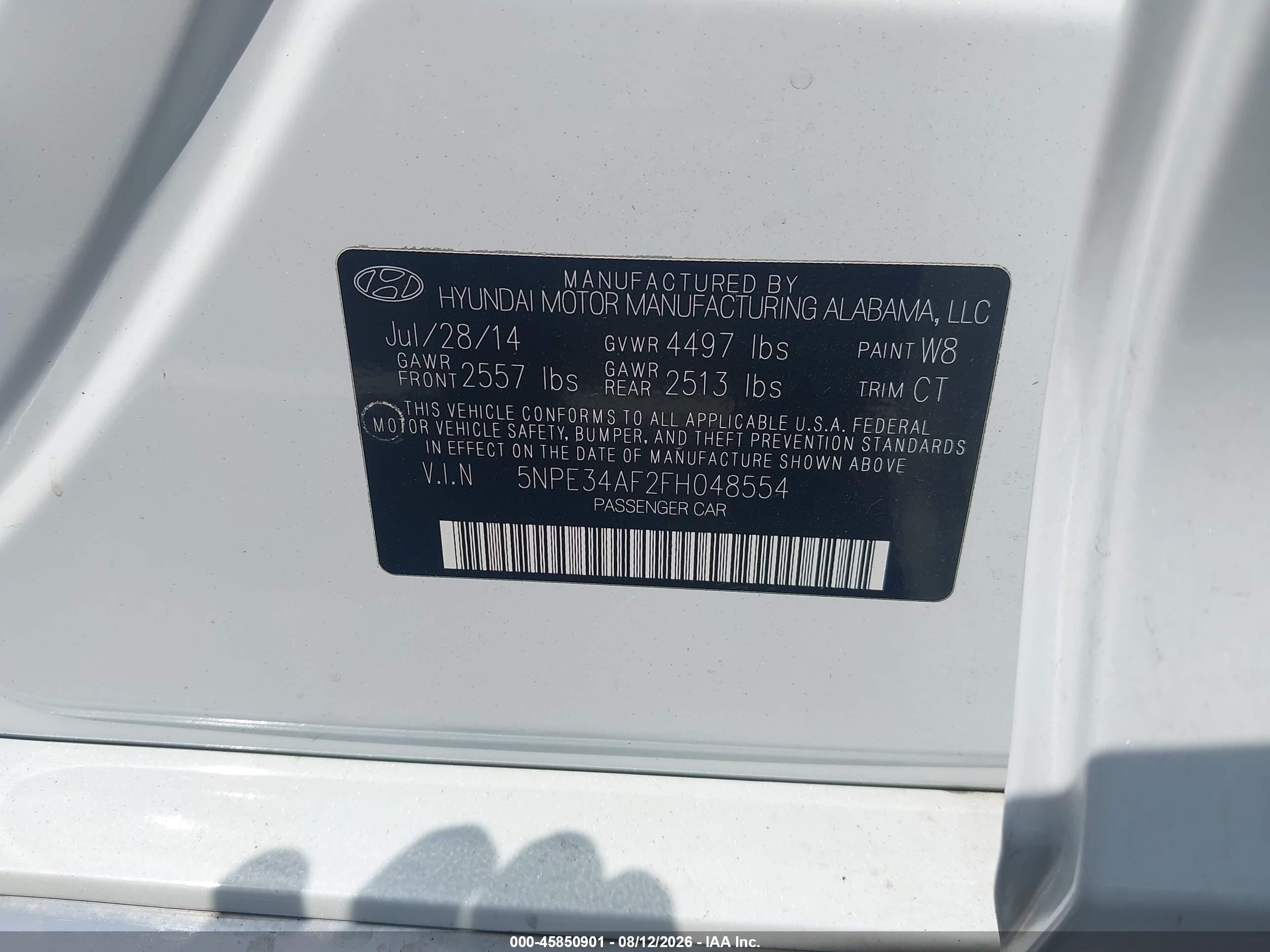 2015 Hyundai Sonata Limited Белый vin: 5NPE34AF2FH048554