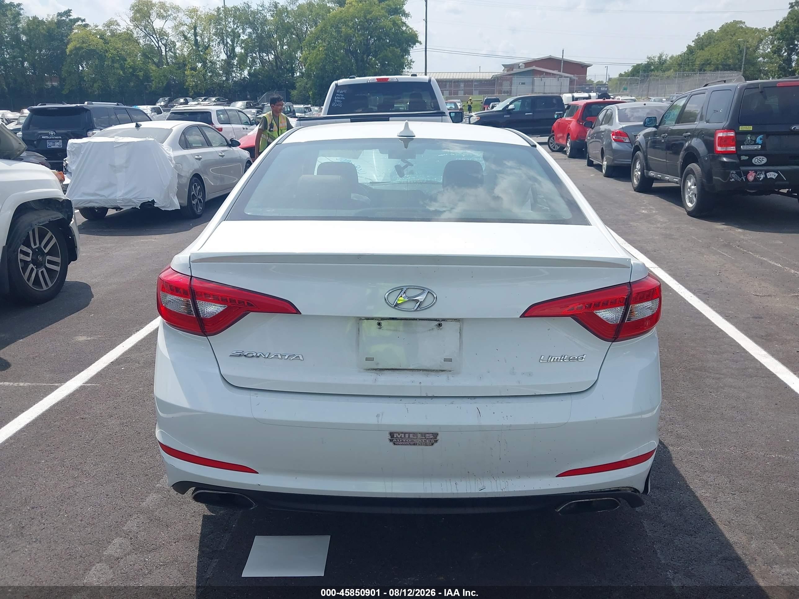 2015 Hyundai Sonata Limited Белый vin: 5NPE34AF2FH048554