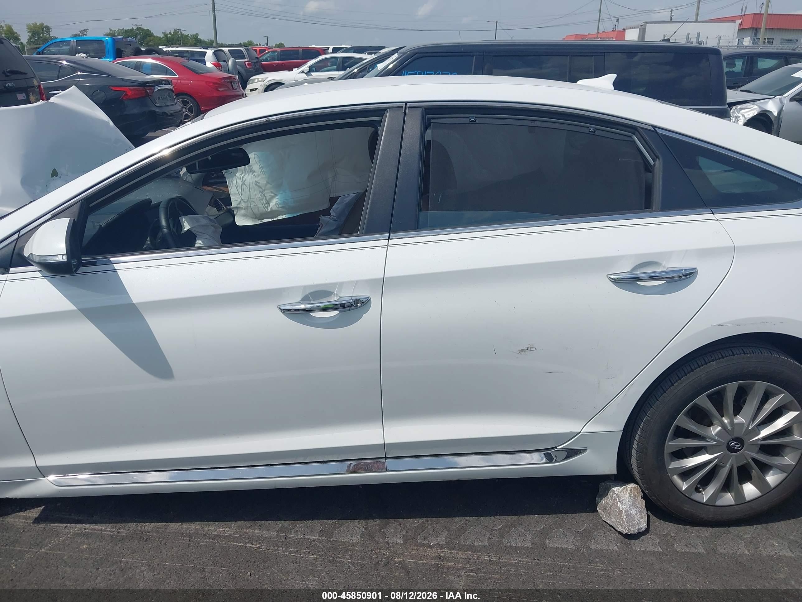 2015 Hyundai Sonata Limited Белый vin: 5NPE34AF2FH048554