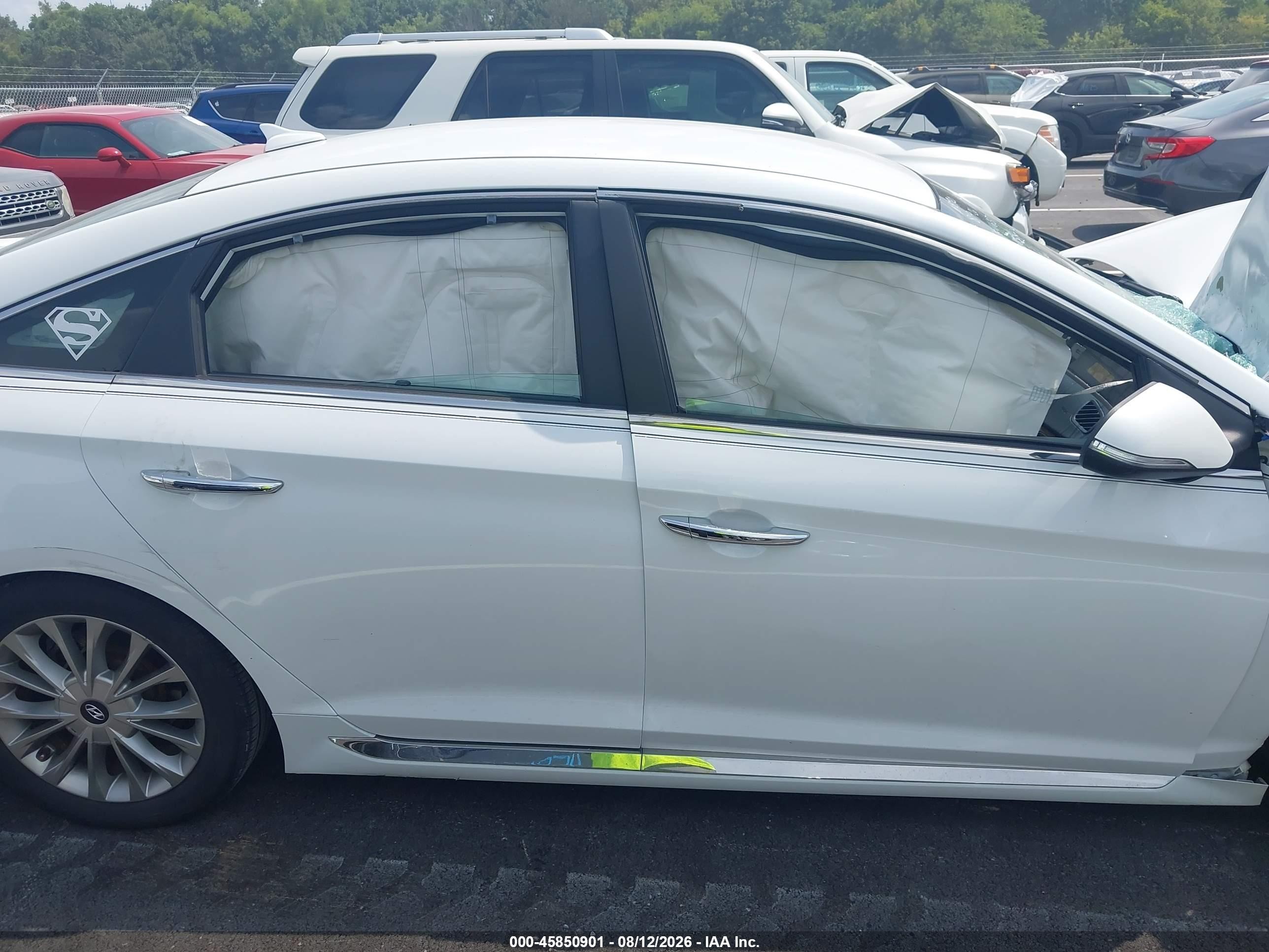 2015 Hyundai Sonata Limited Белый vin: 5NPE34AF2FH048554