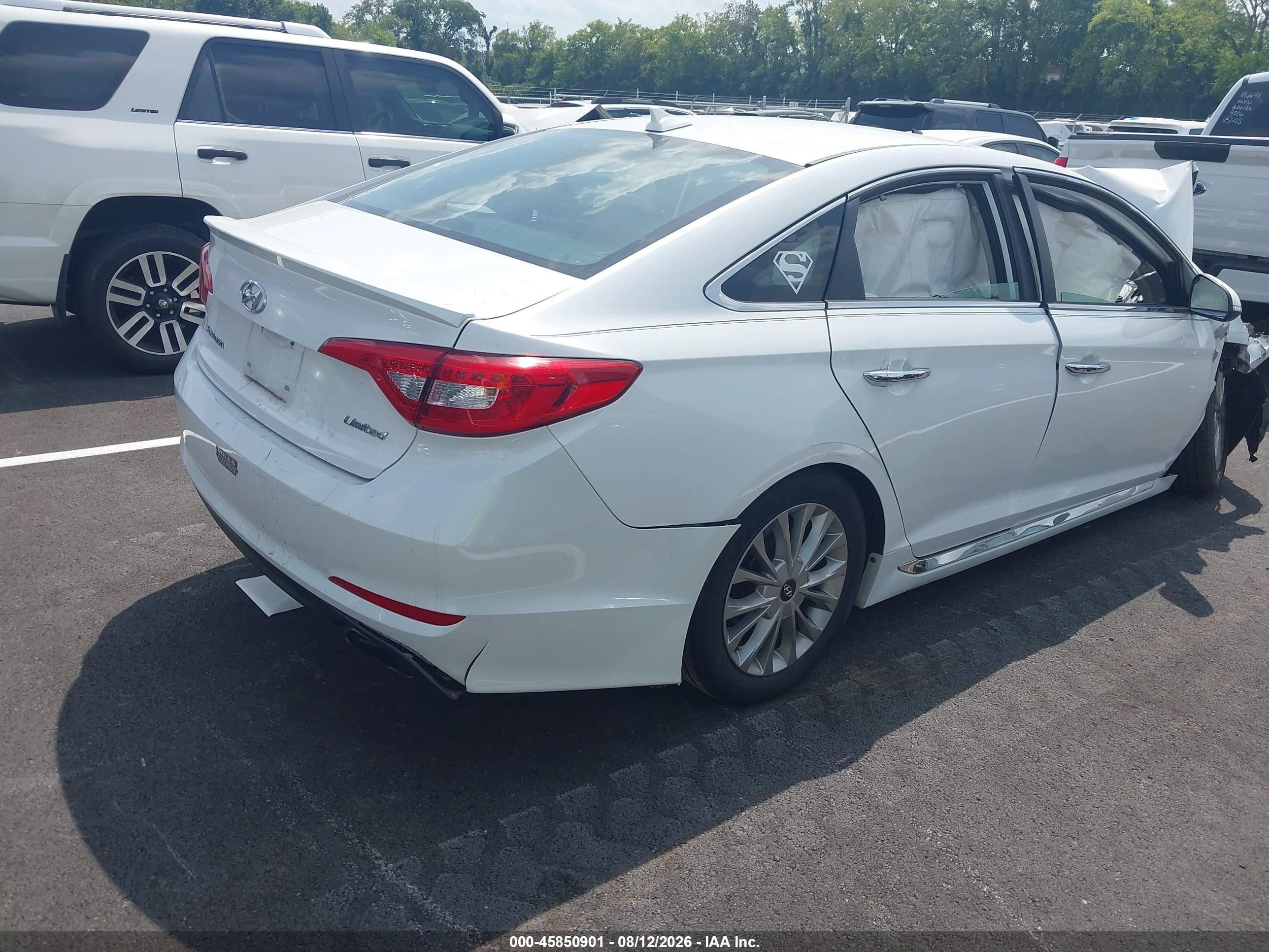 2015 Hyundai Sonata Limited Белый vin: 5NPE34AF2FH048554