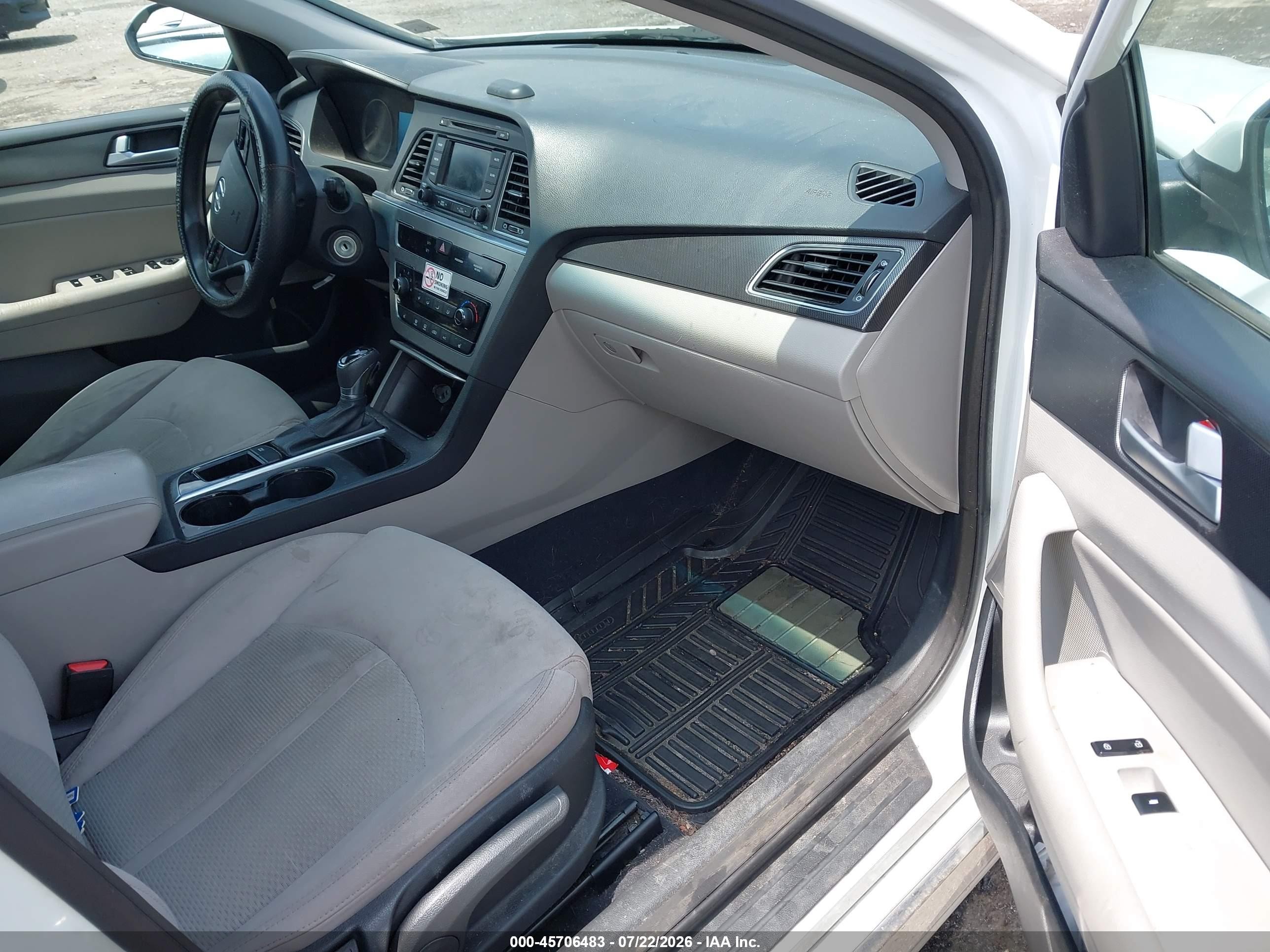 2015 Hyundai Sonata Sport White vin: 5NPE34AF2FH053365