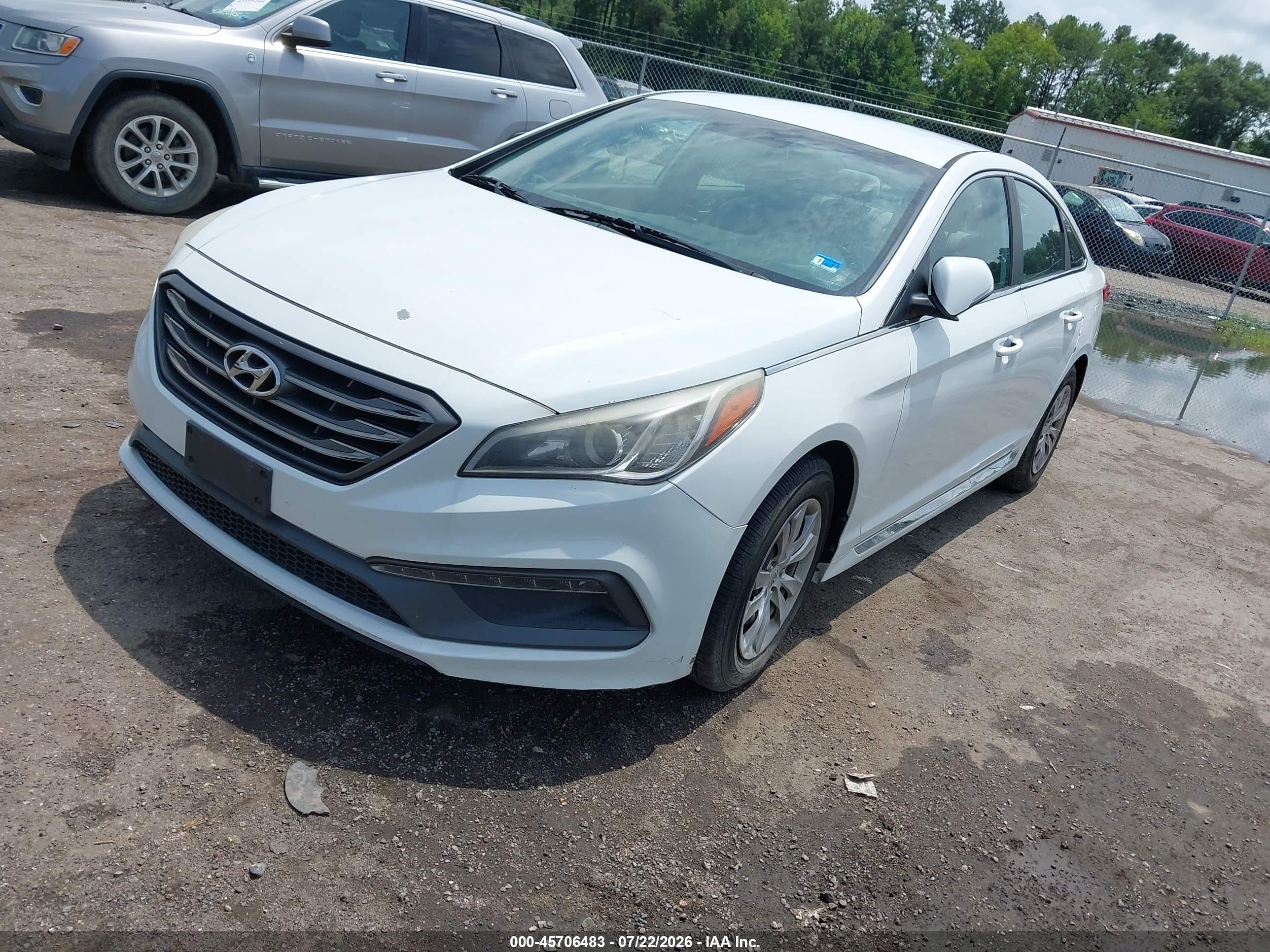 2015 Hyundai Sonata Sport White vin: 5NPE34AF2FH053365
