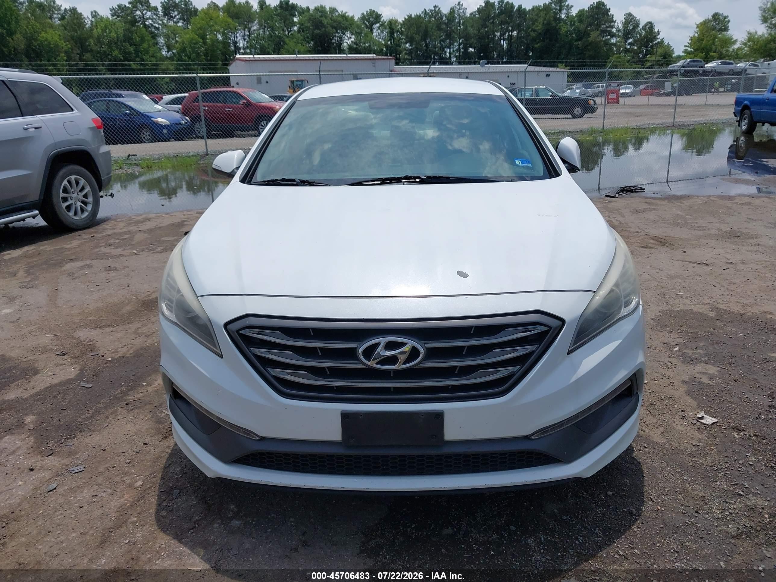 2015 Hyundai Sonata Sport White vin: 5NPE34AF2FH053365
