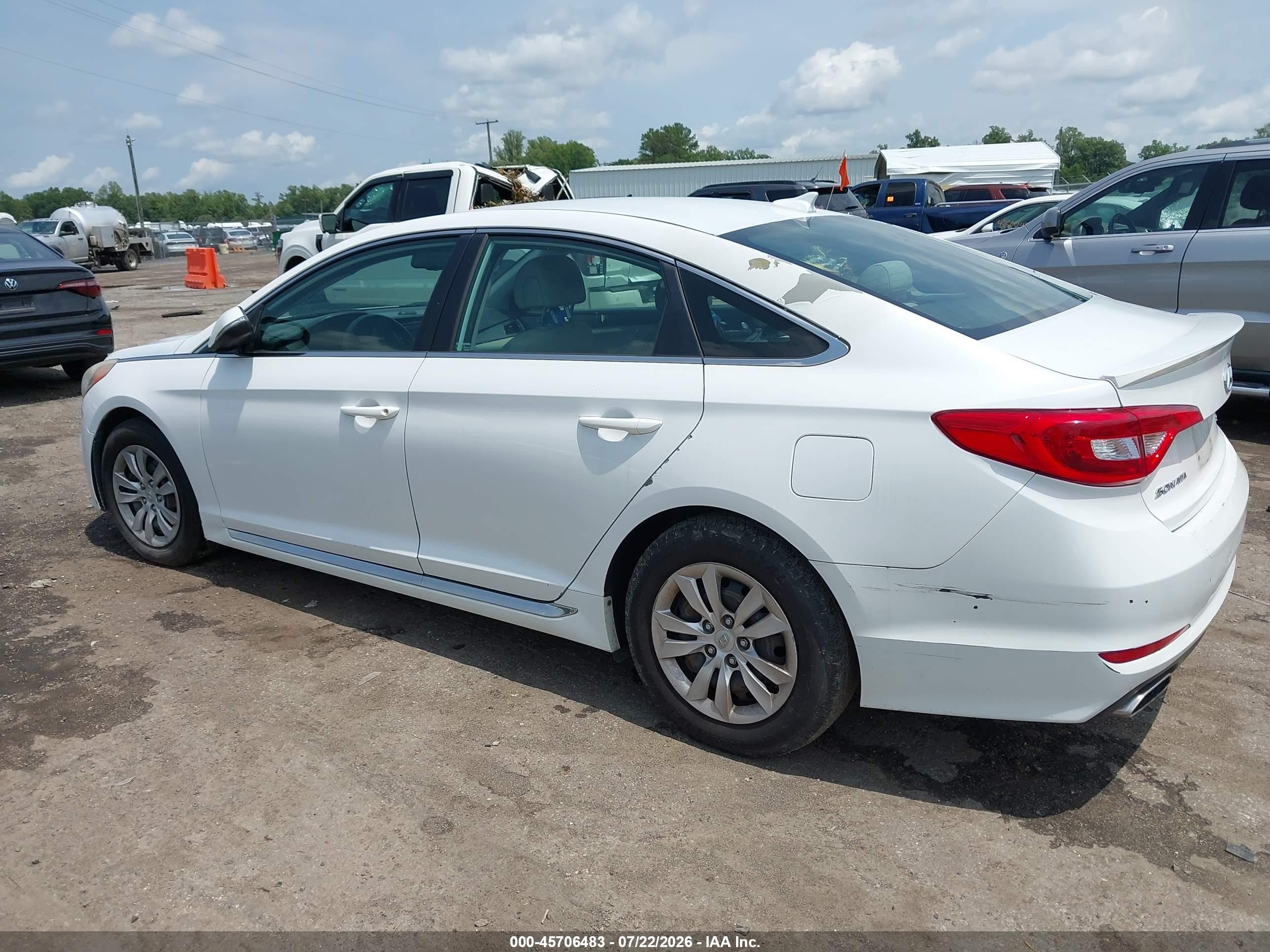 2015 Hyundai Sonata Sport White vin: 5NPE34AF2FH053365